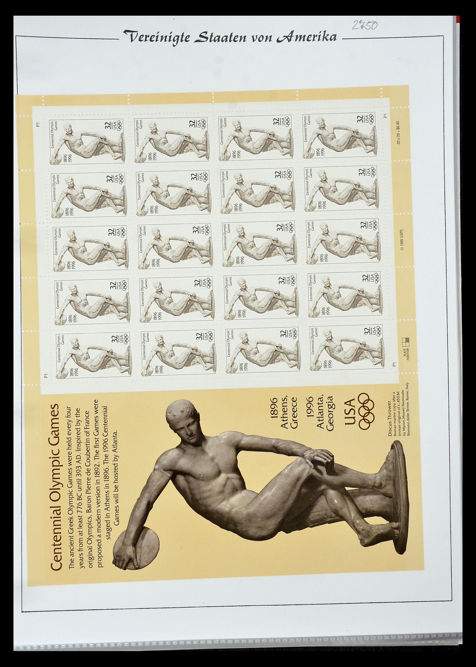 34834 060 - Postzegelverzameling 34834 USA velletjes 1988-2005.