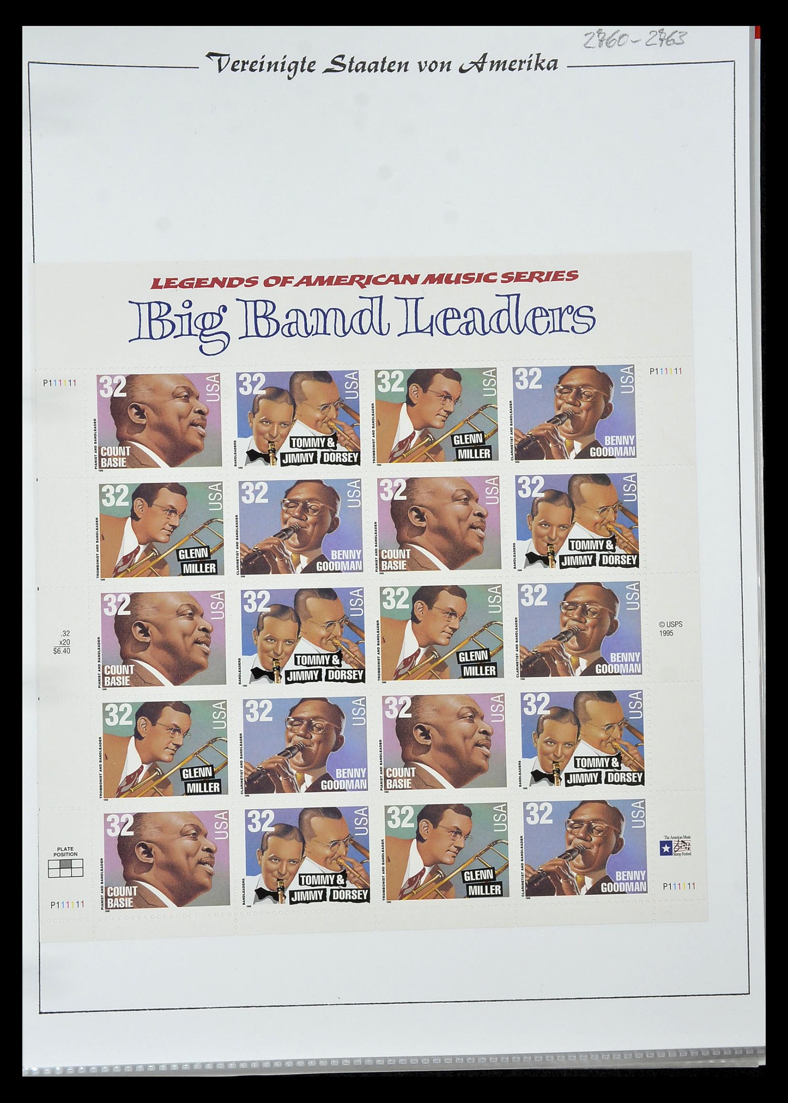 34834 062 - Stamp Collection 34834 USA sheetlets 1988-2005.