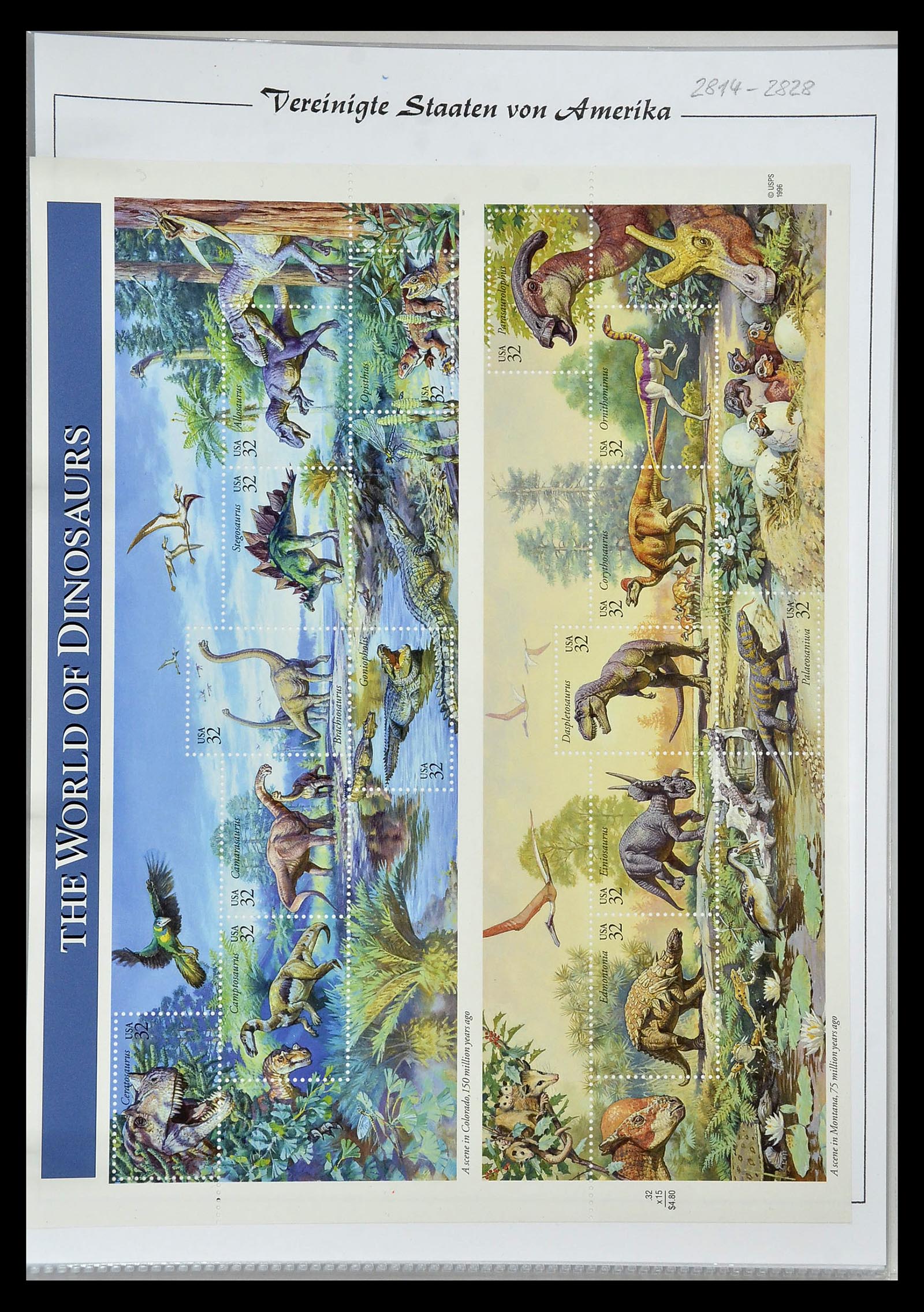 34834 076 - Stamp Collection 34834 USA sheetlets 1988-2005.