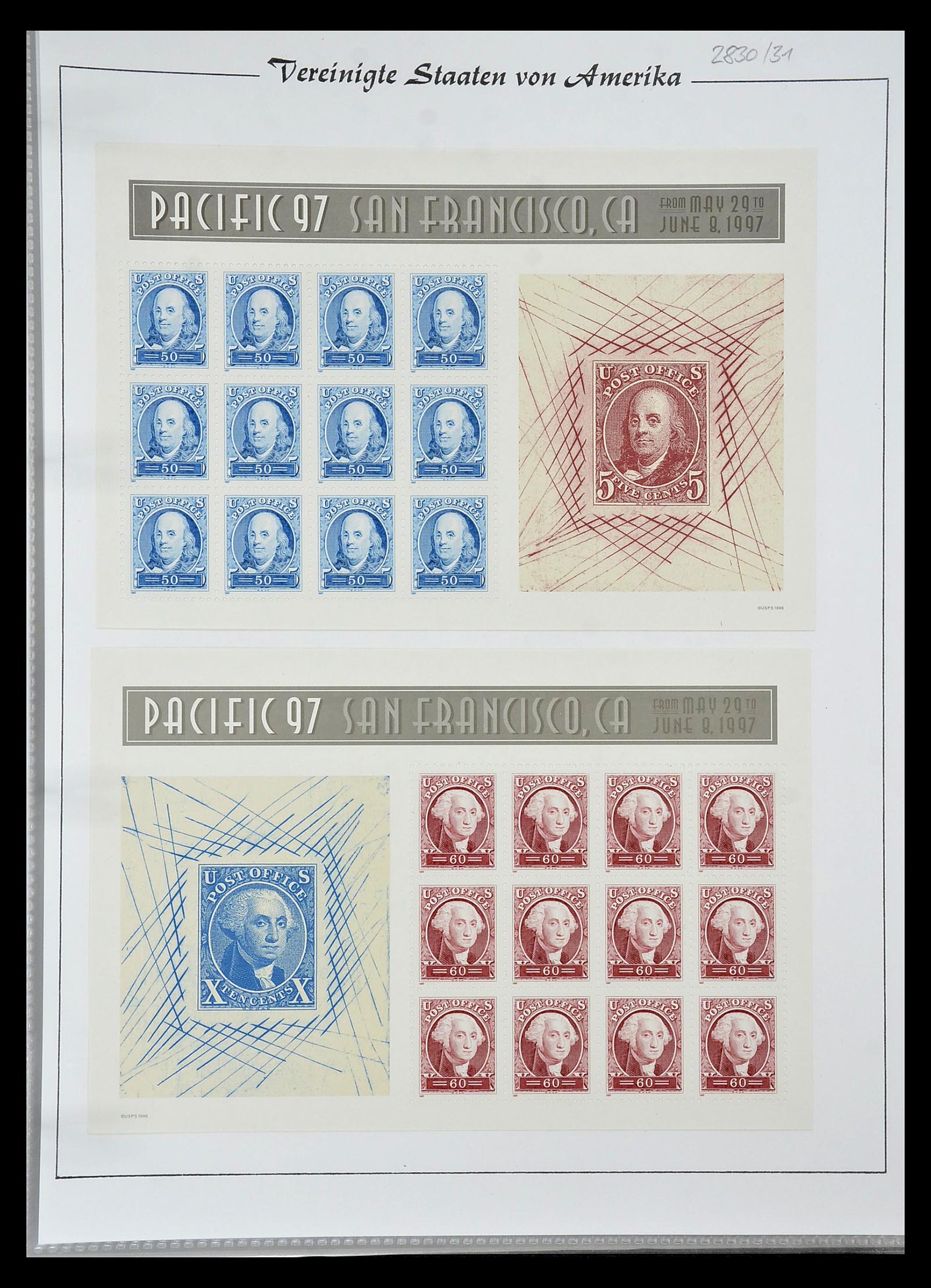 34834 079 - Stamp Collection 34834 USA sheetlets 1988-2005.