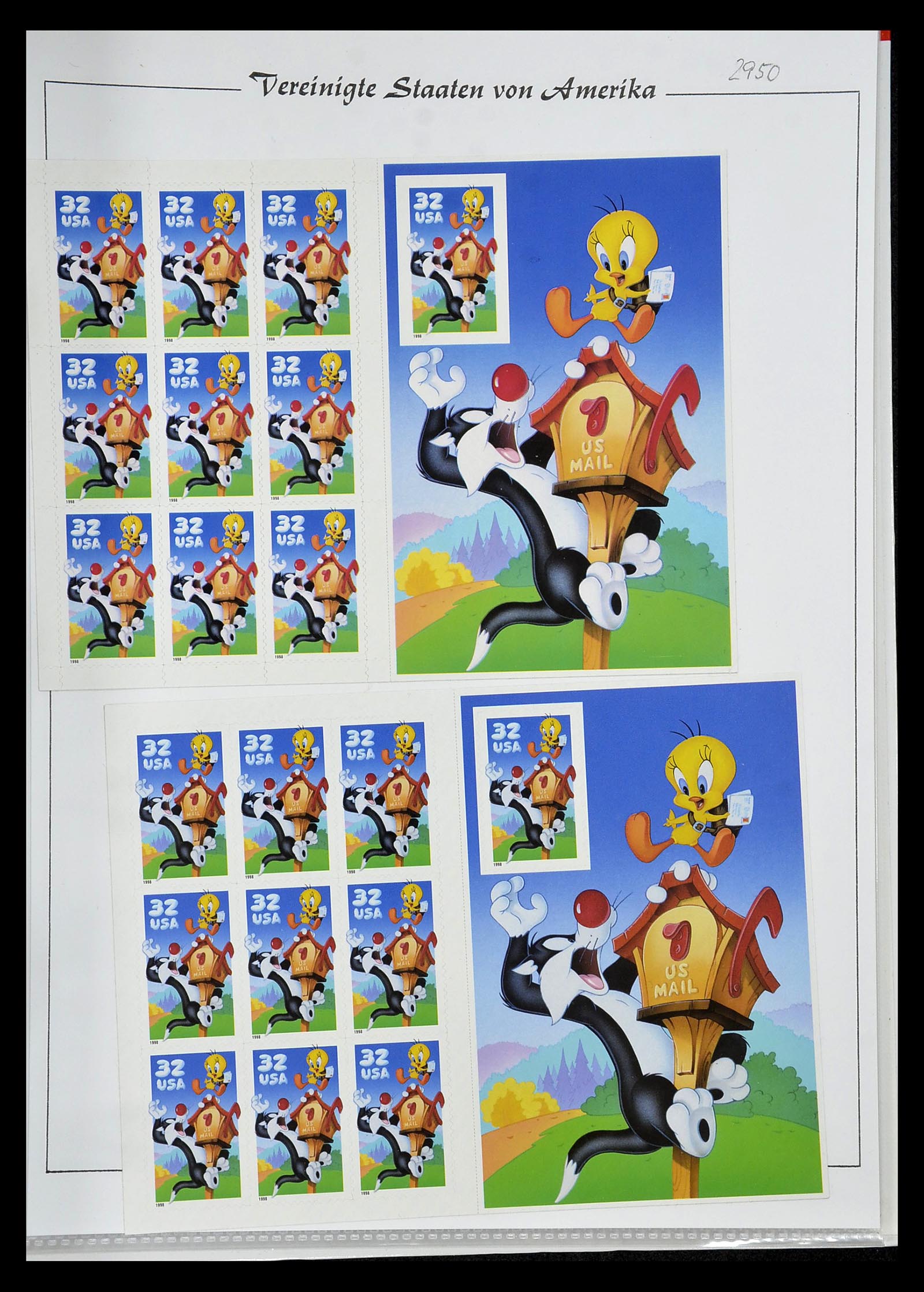 34834 095 - Stamp Collection 34834 USA sheetlets 1988-2005.
