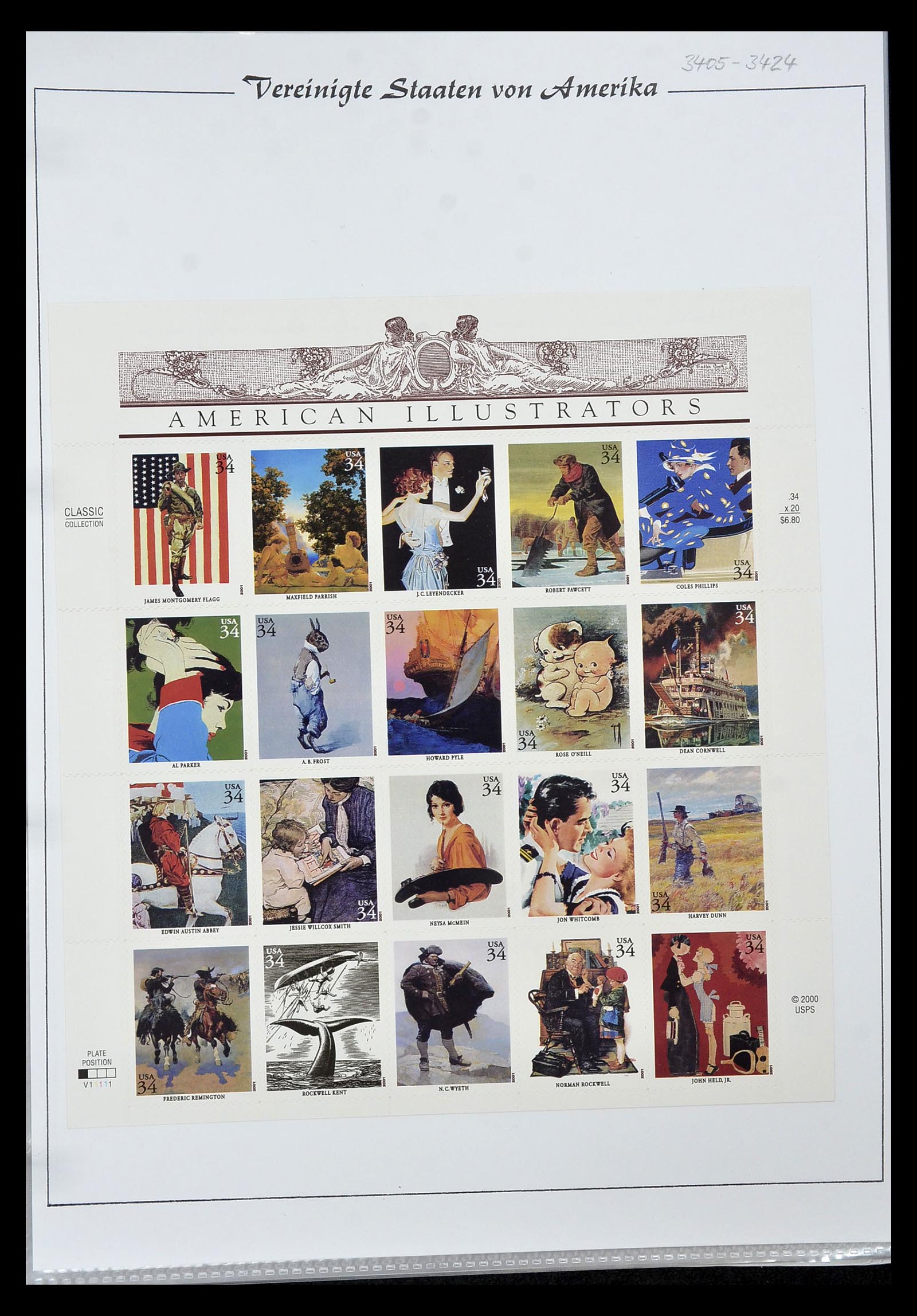 34834 162 - Stamp Collection 34834 USA sheetlets 1988-2005.