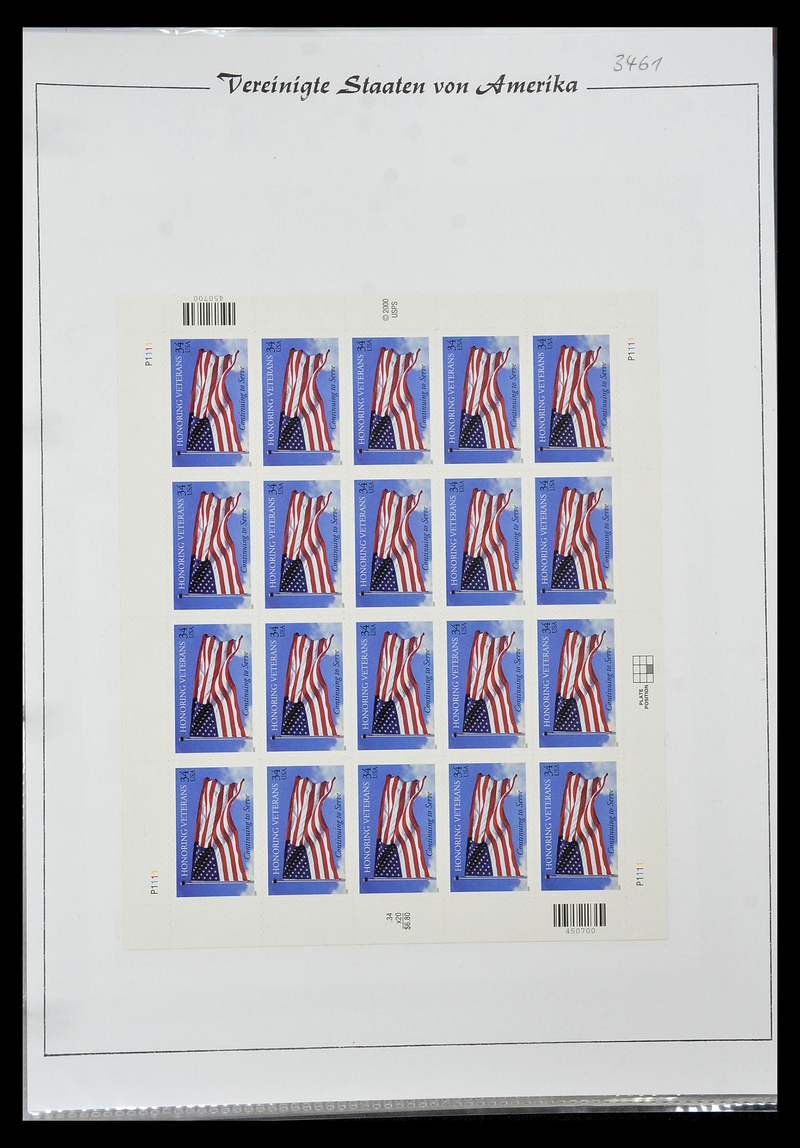 34834 168 - Stamp Collection 34834 USA sheetlets 1988-2005.