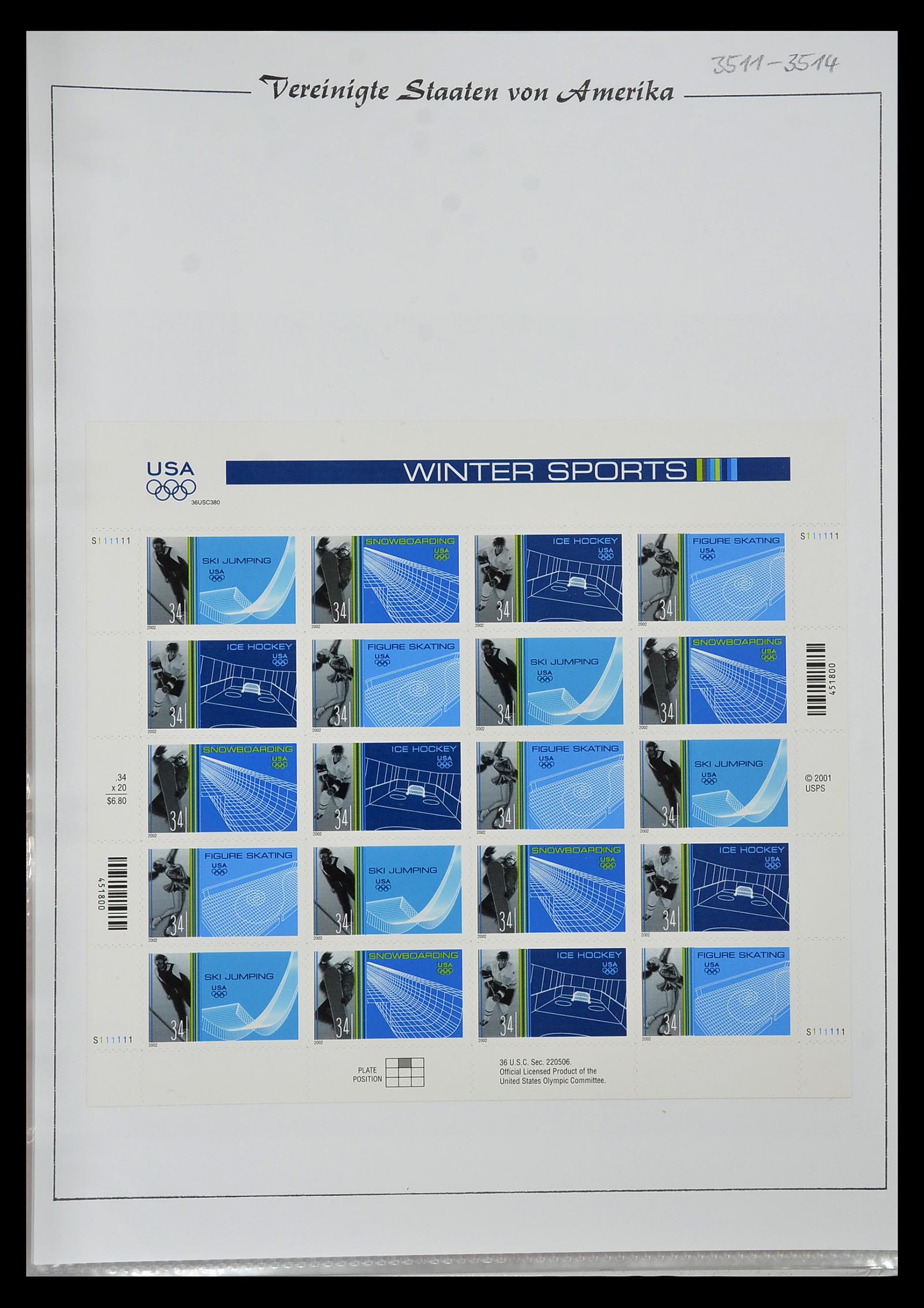 34834 178 - Stamp Collection 34834 USA sheetlets 1988-2005.