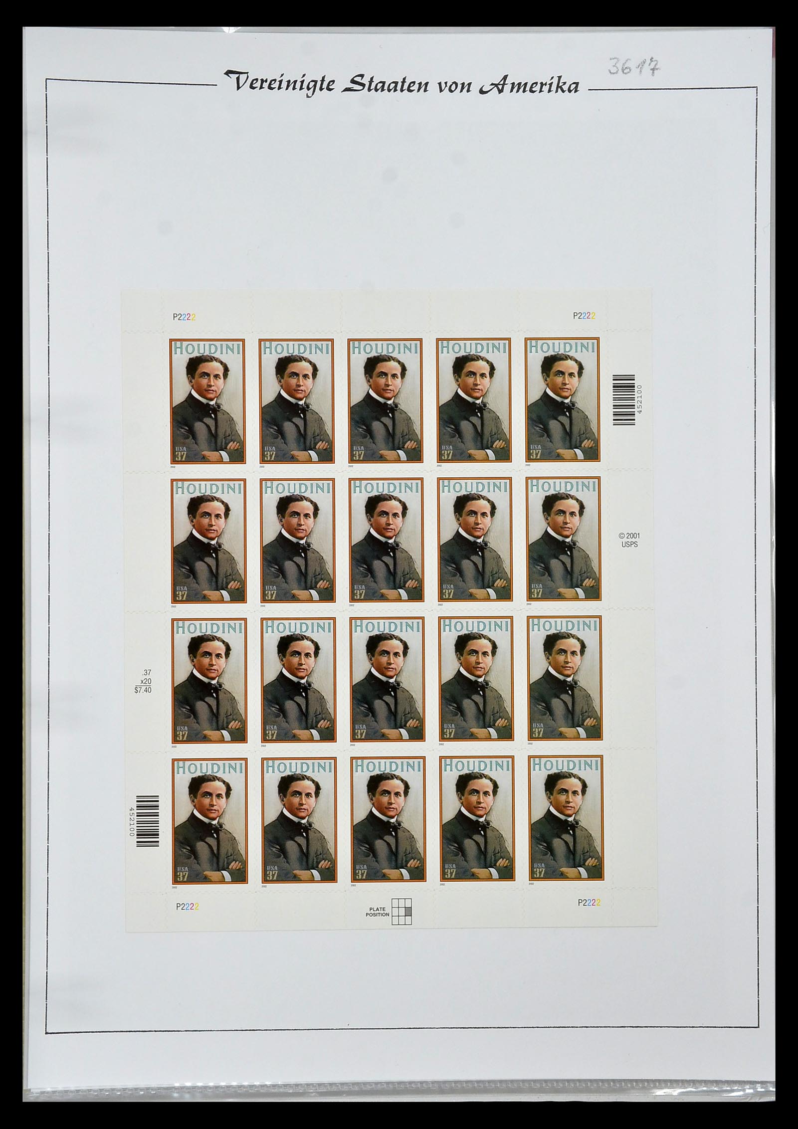 34834 188 - Stamp Collection 34834 USA sheetlets 1988-2005.