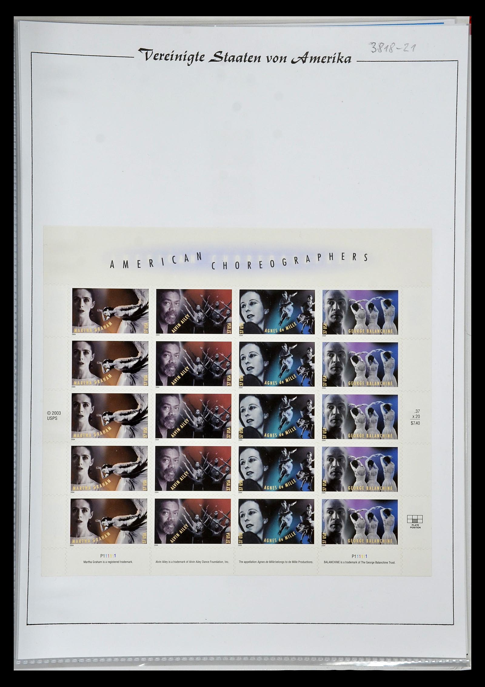 34834 208 - Stamp Collection 34834 USA sheetlets 1988-2005.