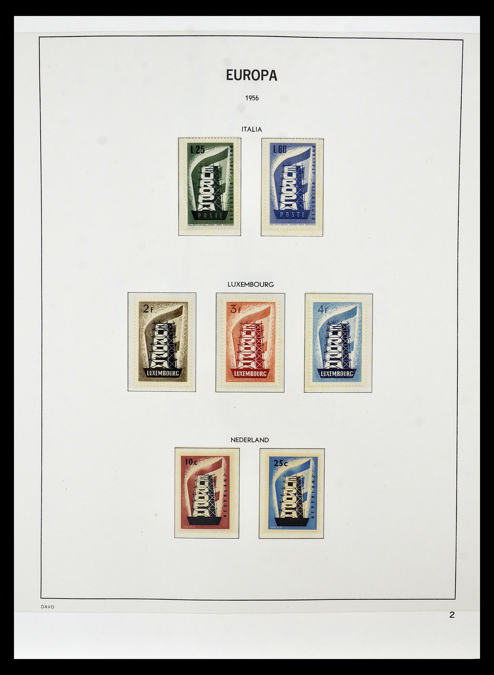 34838 002 - Postzegelverzameling 34838 Europa CEPT 1956-1998.