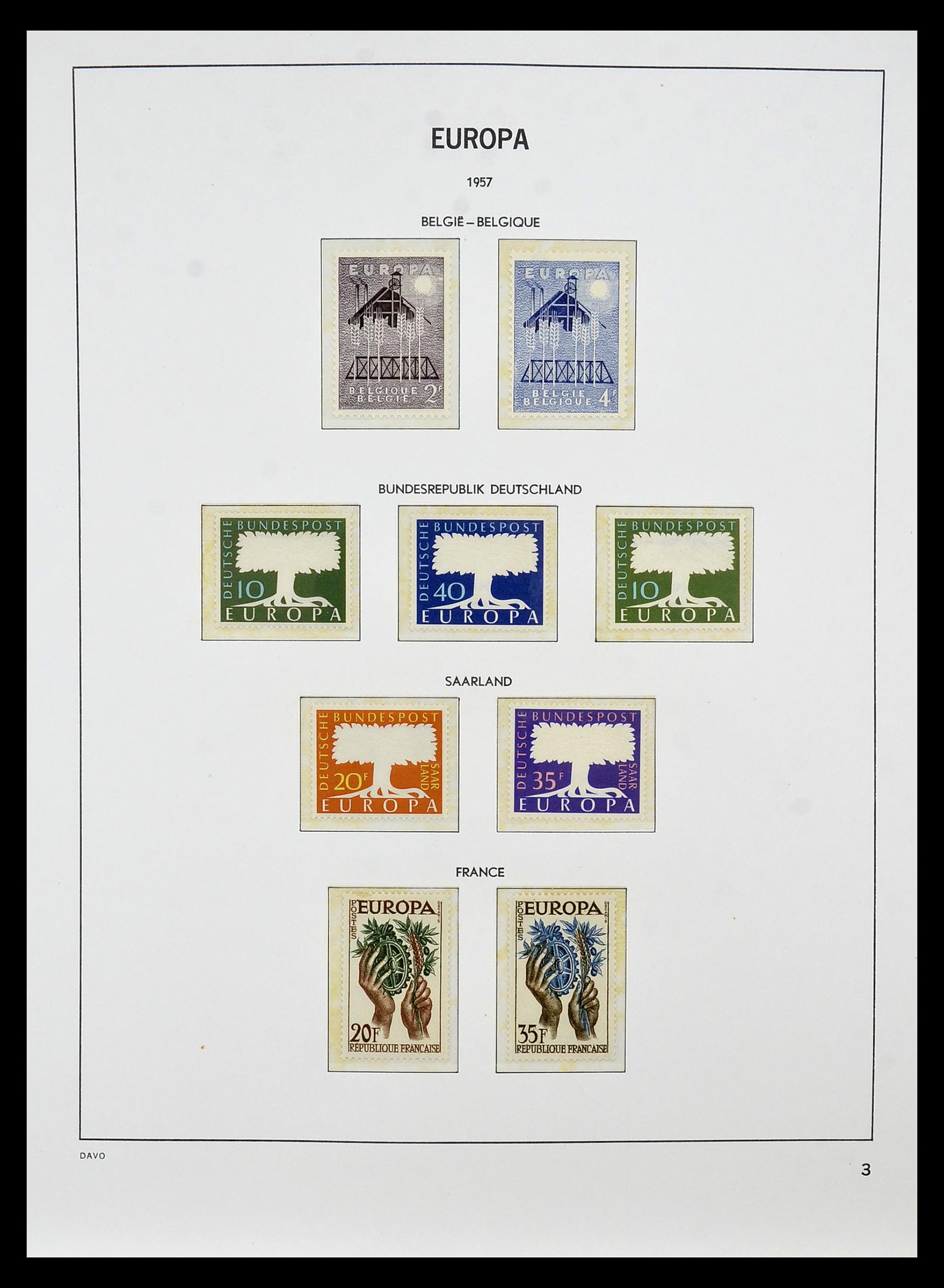 34838 003 - Postzegelverzameling 34838 Europa CEPT 1956-1998.
