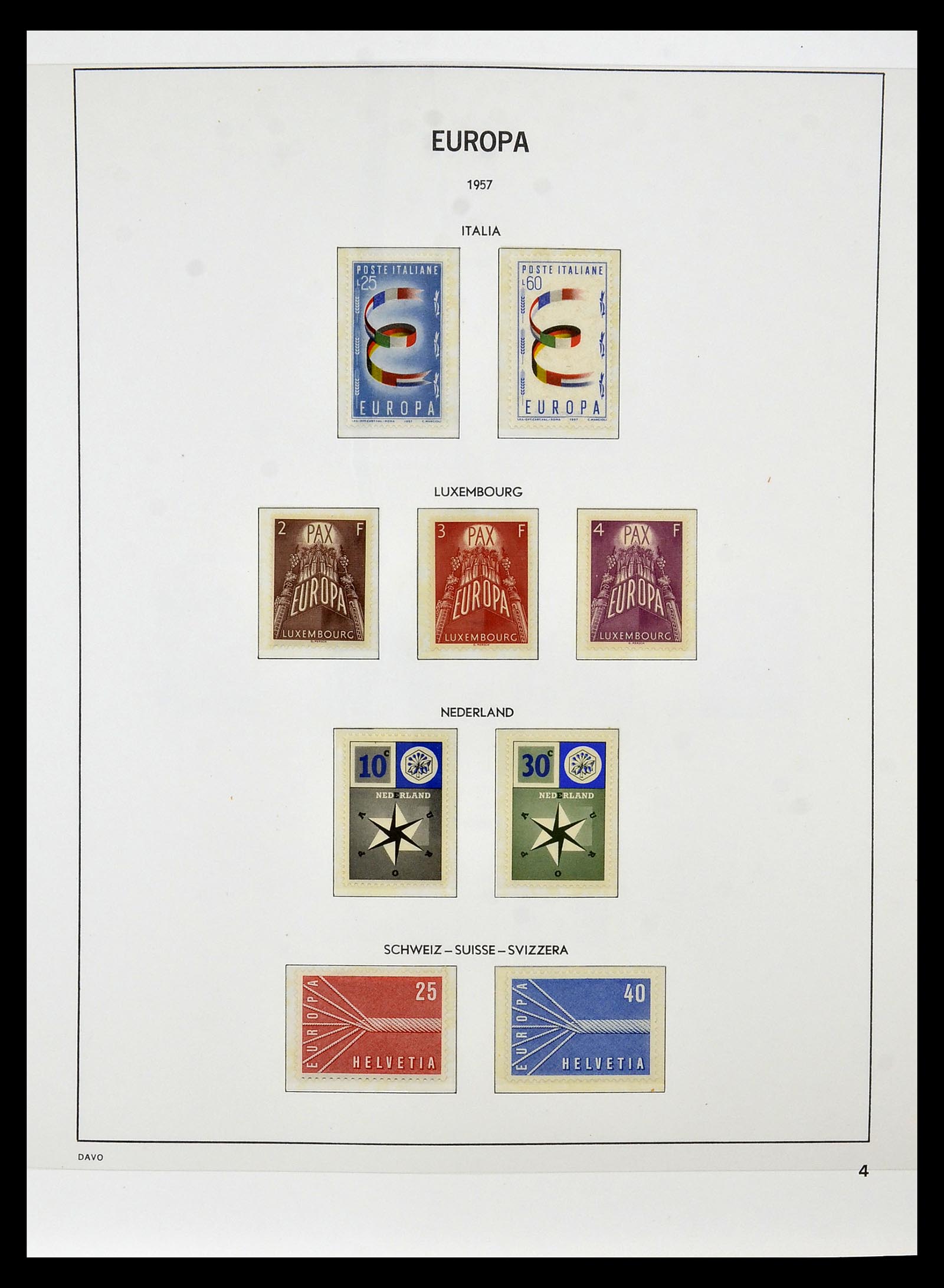 34838 004 - Postzegelverzameling 34838 Europa CEPT 1956-1998.