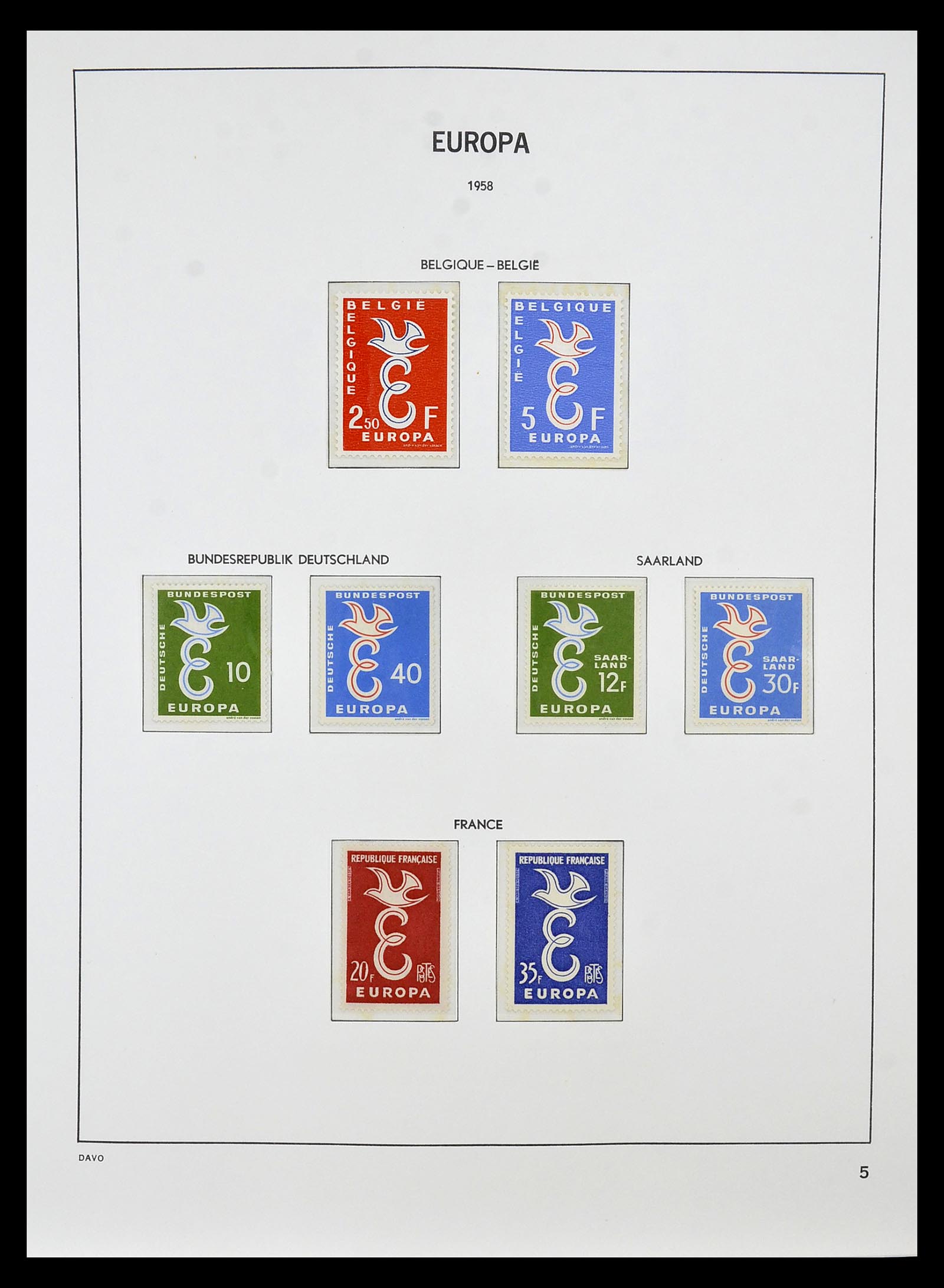 34838 005 - Postzegelverzameling 34838 Europa CEPT 1956-1998.