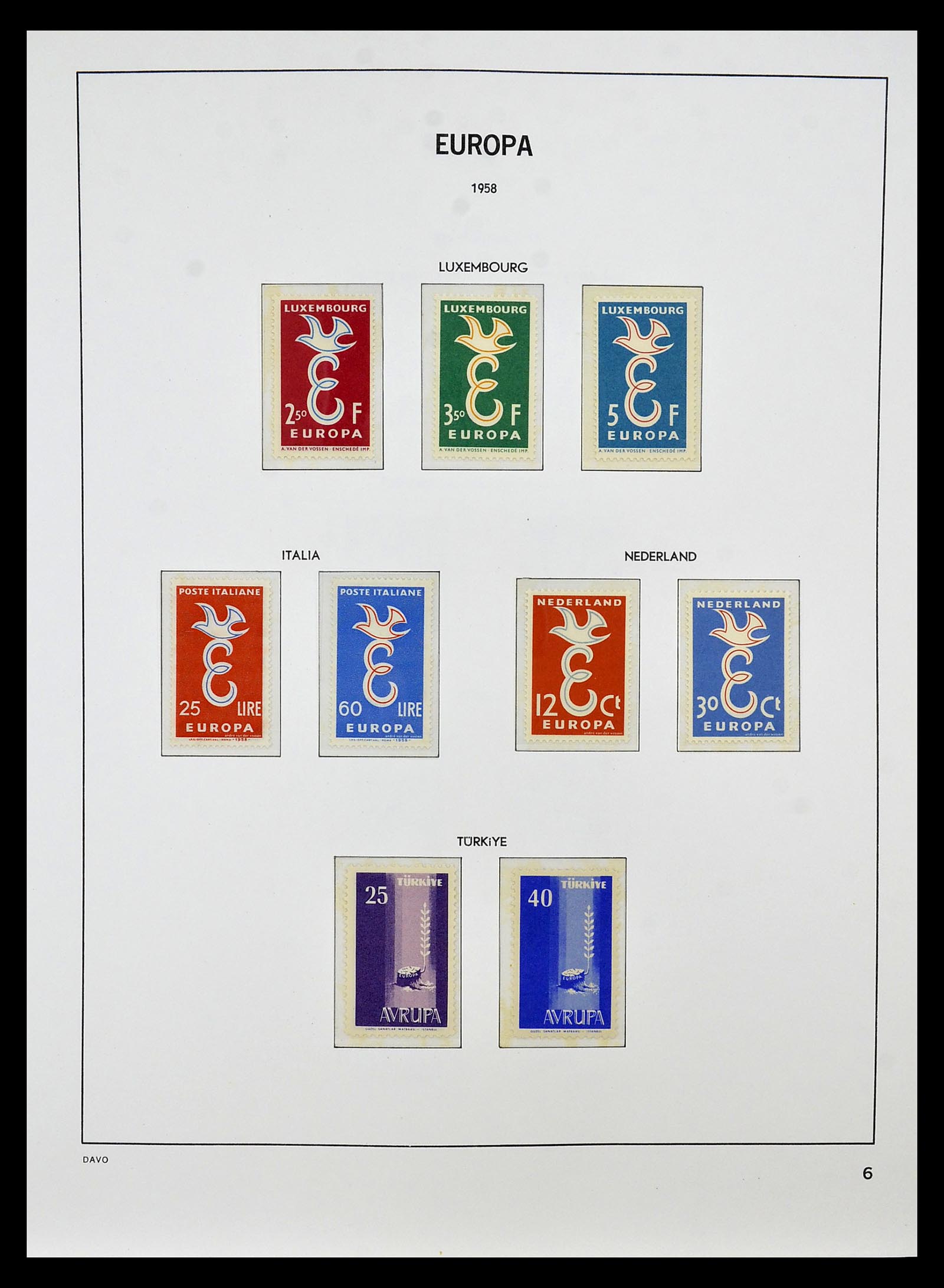 34838 006 - Postzegelverzameling 34838 Europa CEPT 1956-1998.