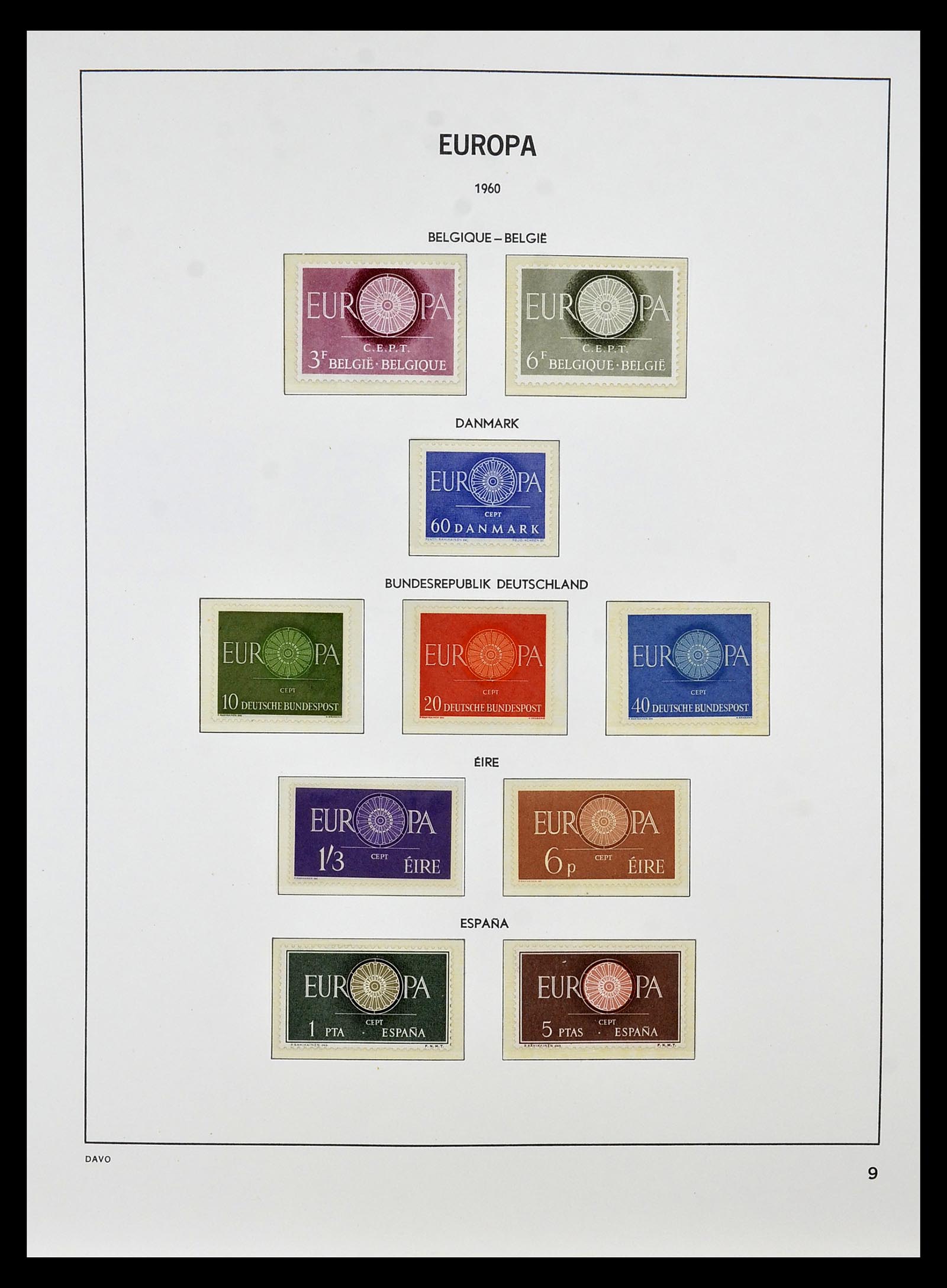 34838 009 - Postzegelverzameling 34838 Europa CEPT 1956-1998.