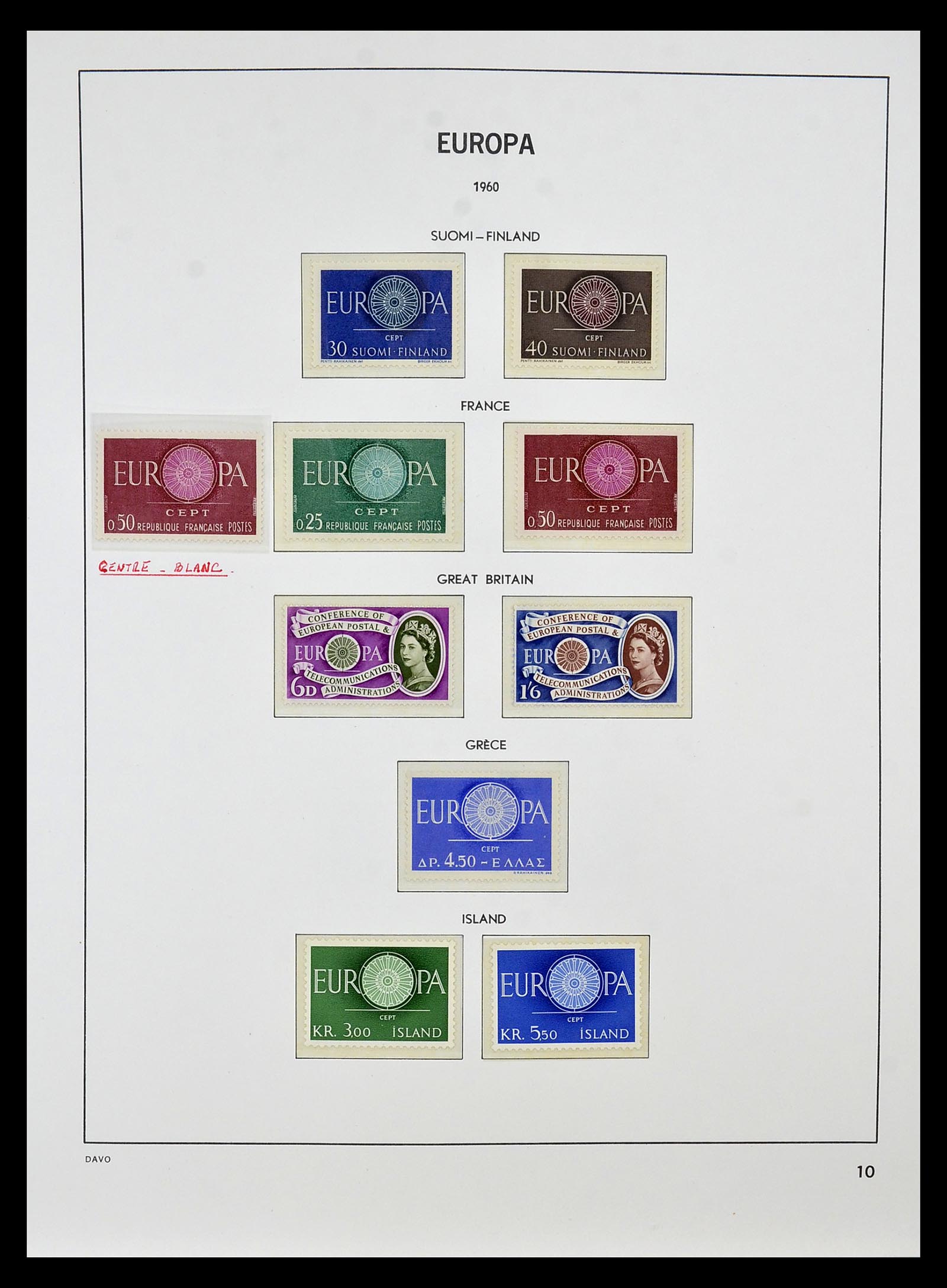 34838 010 - Postzegelverzameling 34838 Europa CEPT 1956-1998.