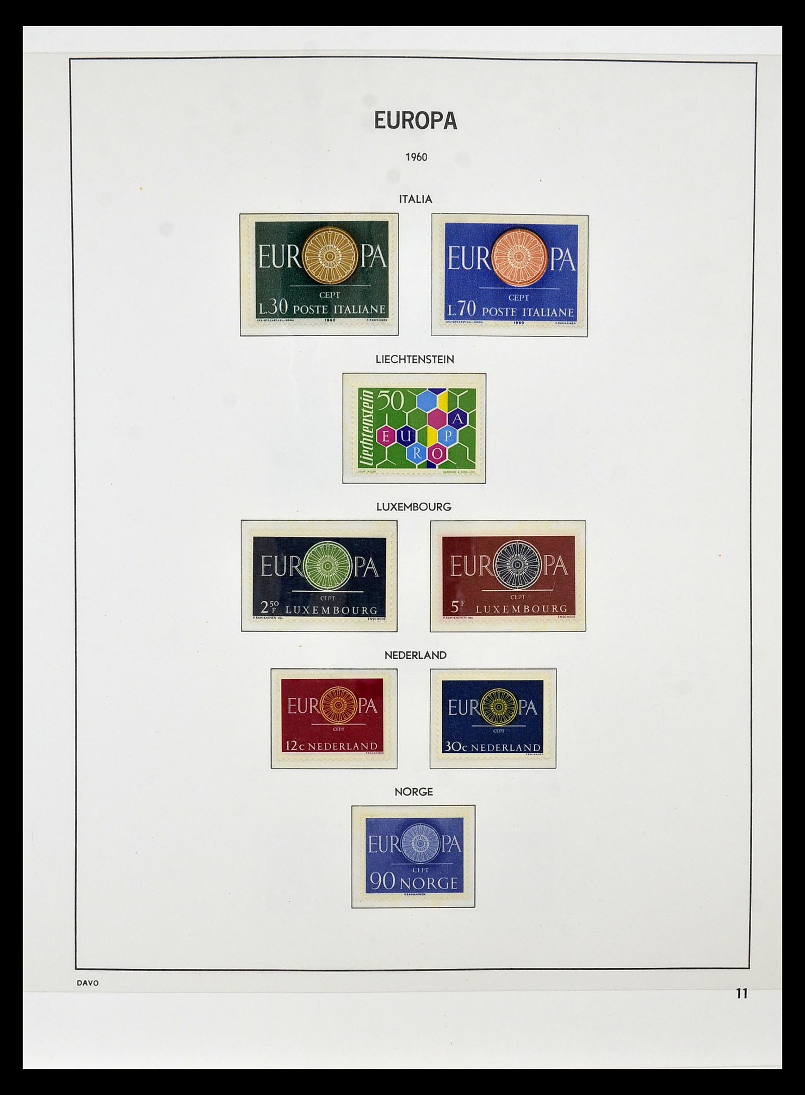 34838 011 - Postzegelverzameling 34838 Europa CEPT 1956-1998.