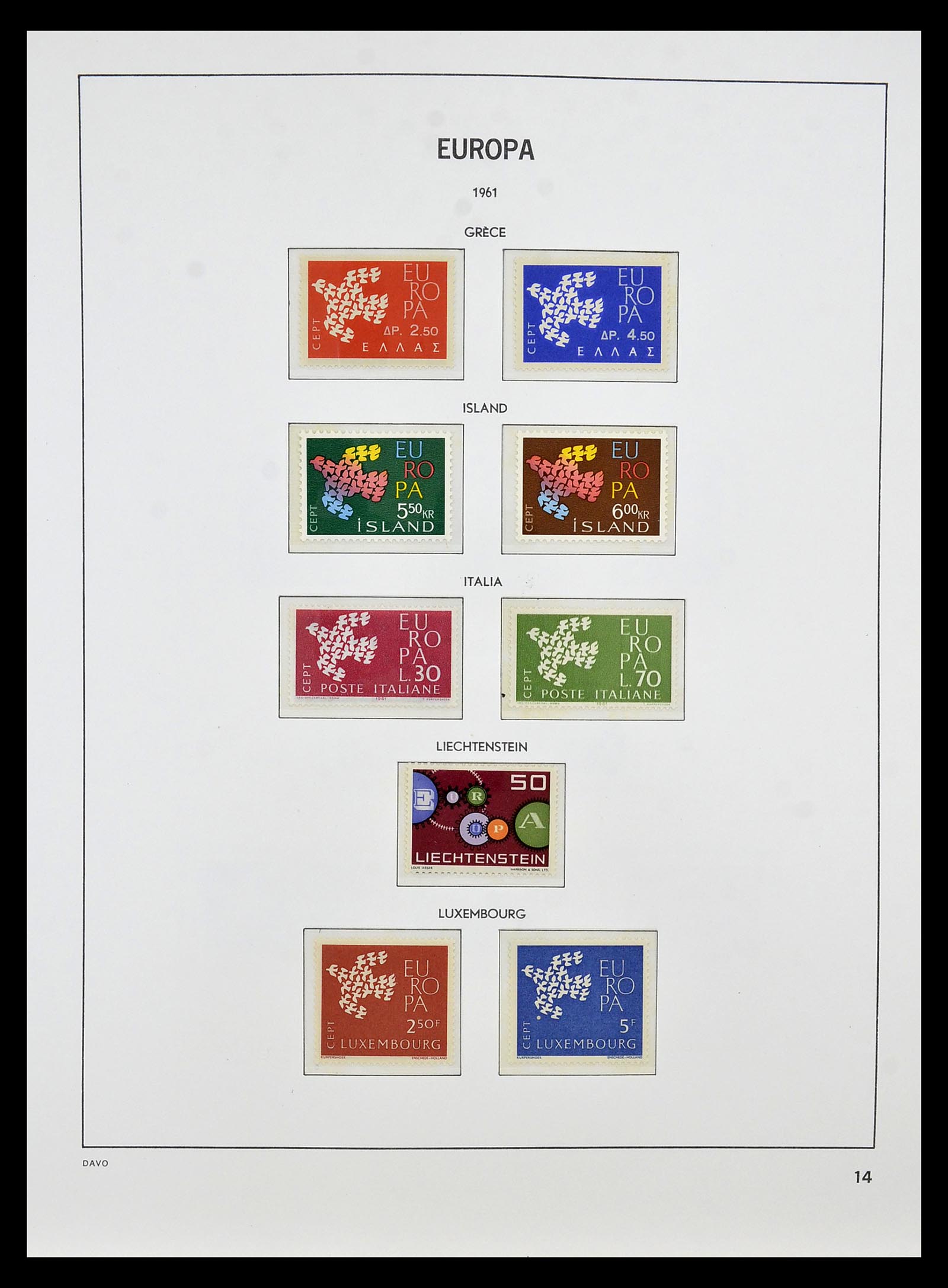 34838 014 - Postzegelverzameling 34838 Europa CEPT 1956-1998.