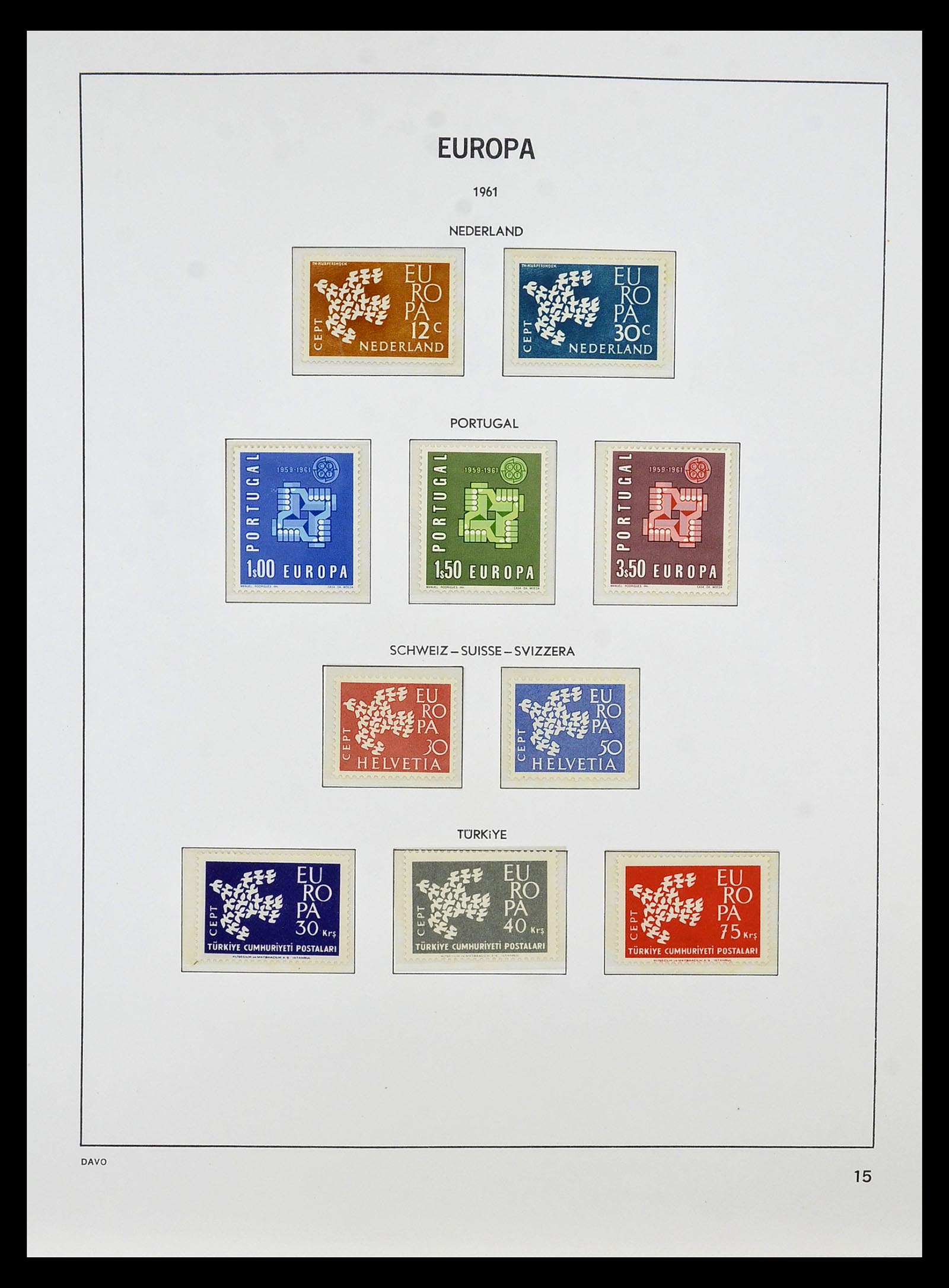 34838 015 - Postzegelverzameling 34838 Europa CEPT 1956-1998.