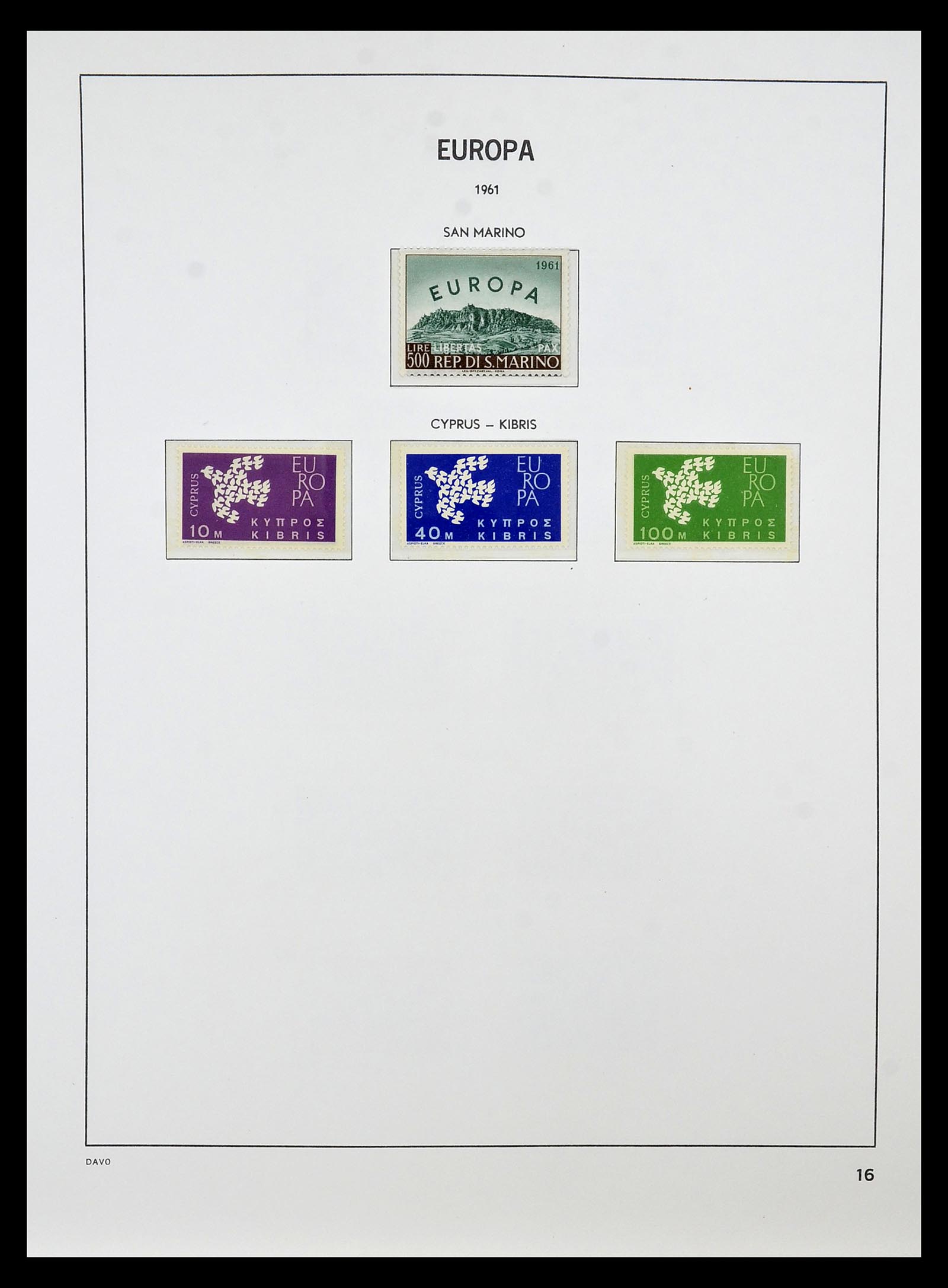 34838 016 - Postzegelverzameling 34838 Europa CEPT 1956-1998.