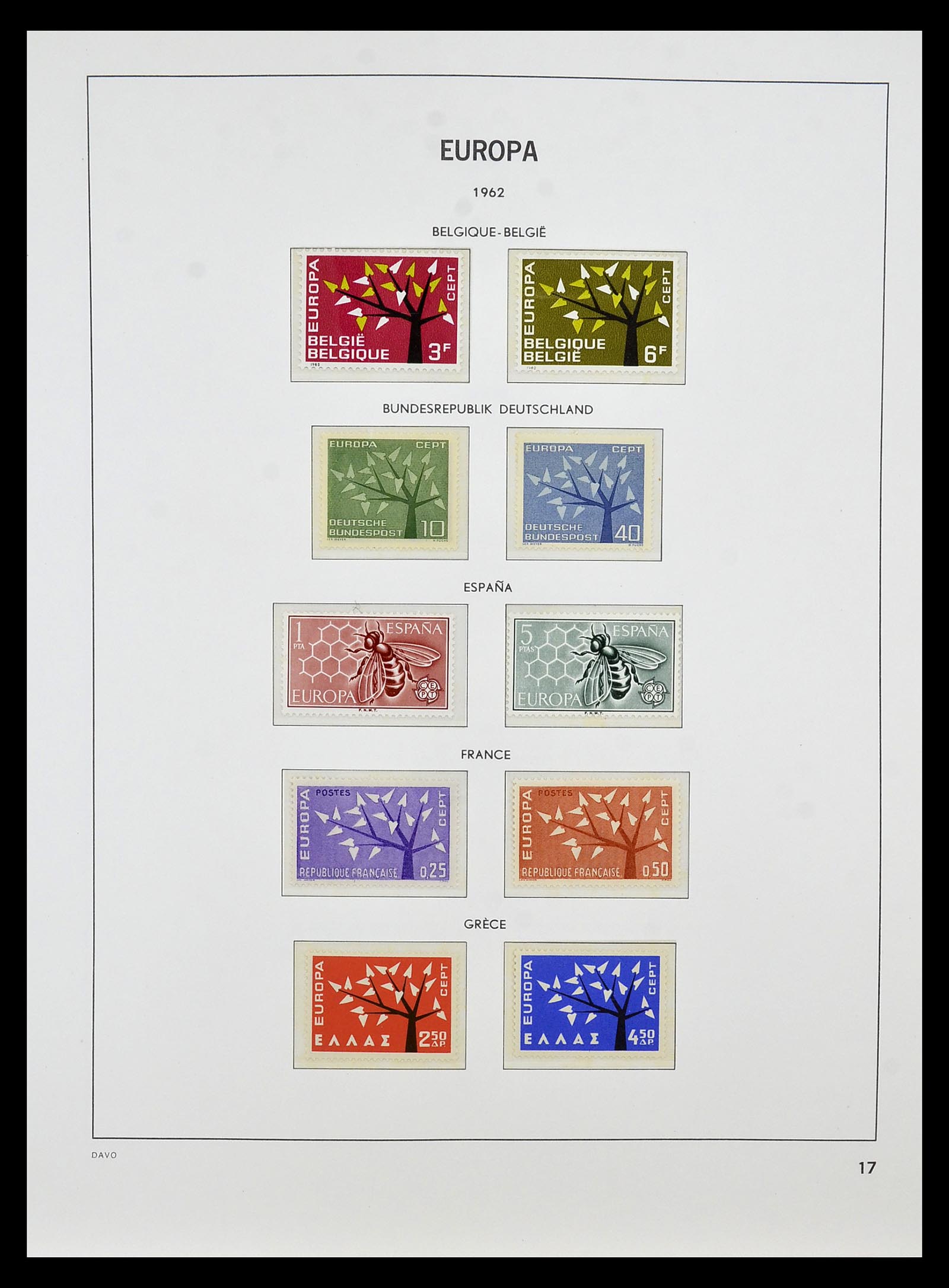 34838 017 - Postzegelverzameling 34838 Europa CEPT 1956-1998.