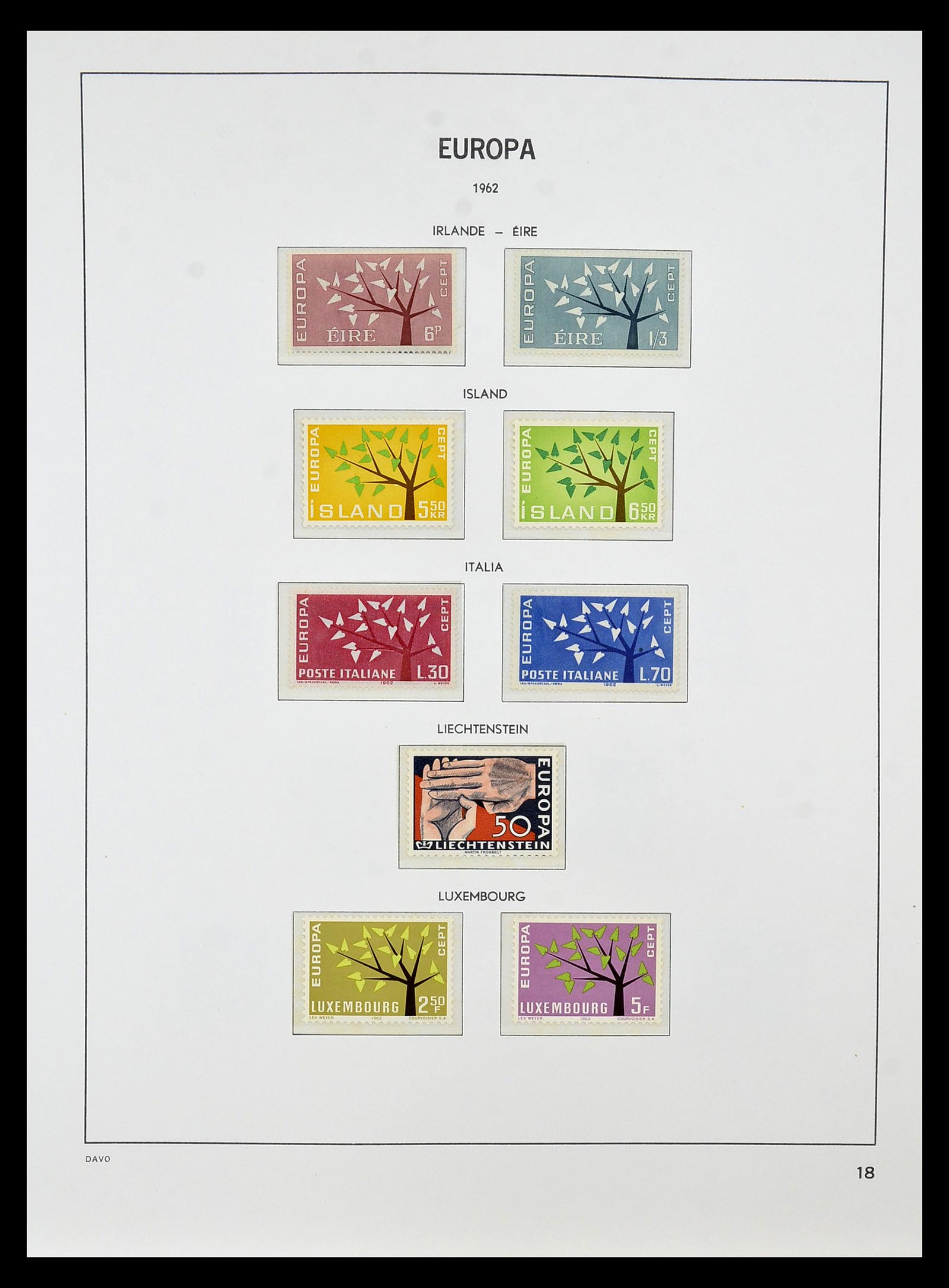 34838 018 - Postzegelverzameling 34838 Europa CEPT 1956-1998.