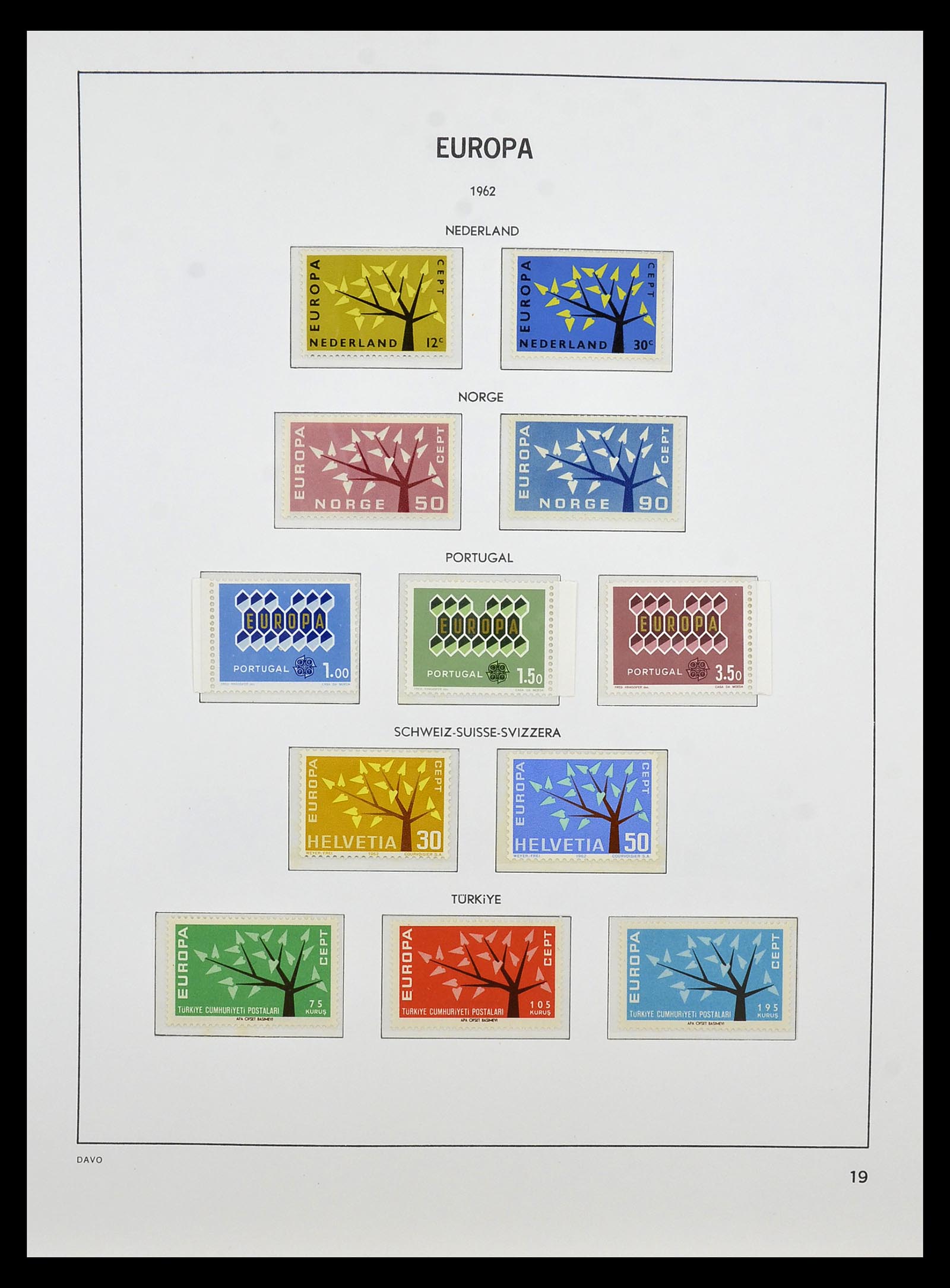 34838 019 - Postzegelverzameling 34838 Europa CEPT 1956-1998.