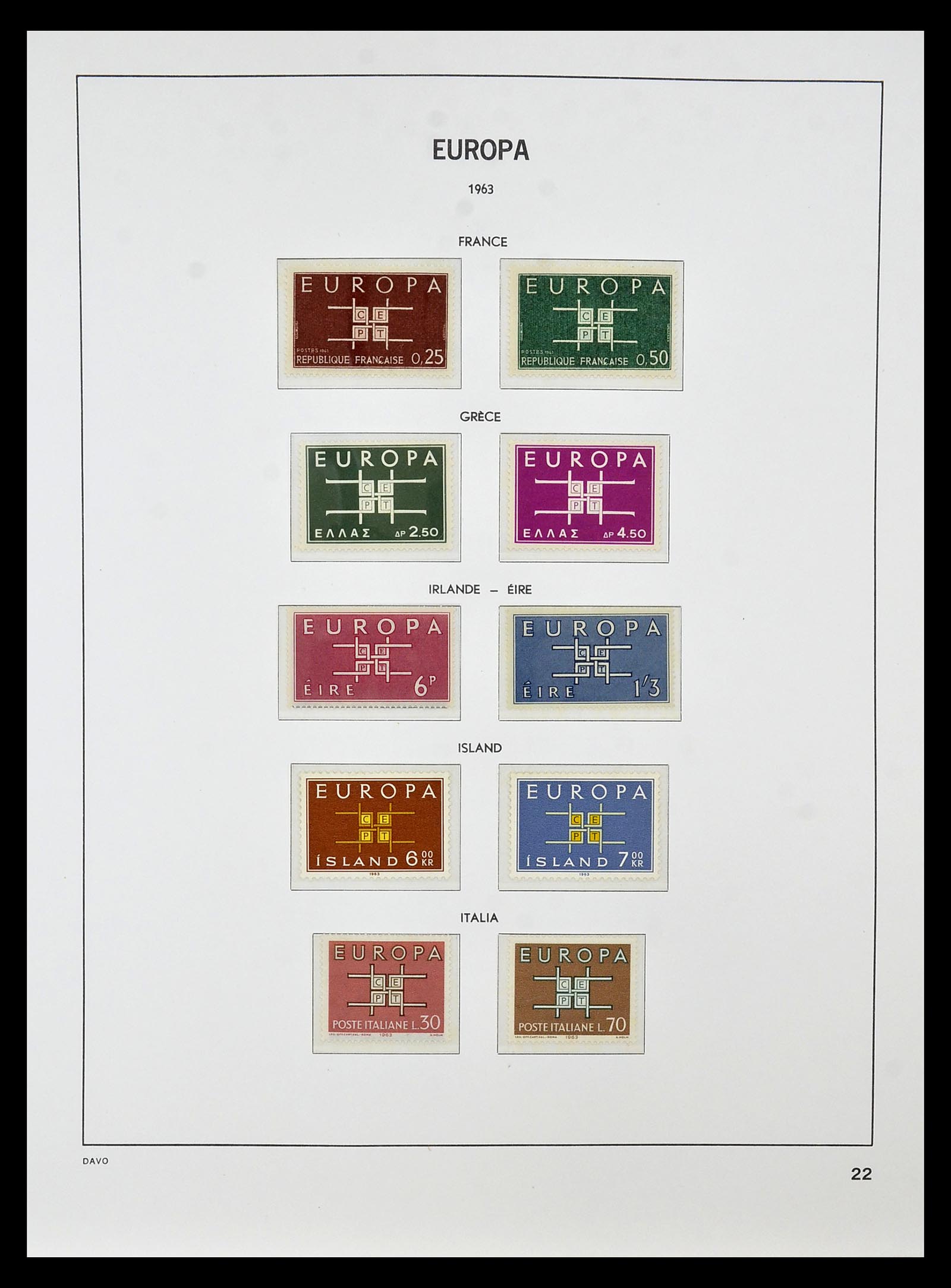 34838 022 - Postzegelverzameling 34838 Europa CEPT 1956-1998.