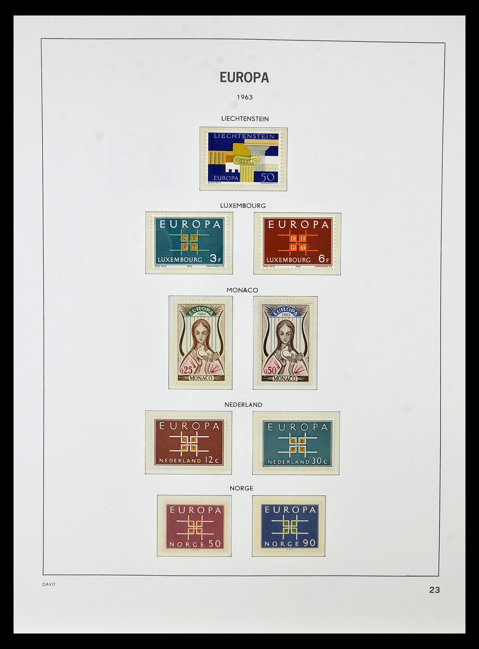 34838 023 - Postzegelverzameling 34838 Europa CEPT 1956-1998.