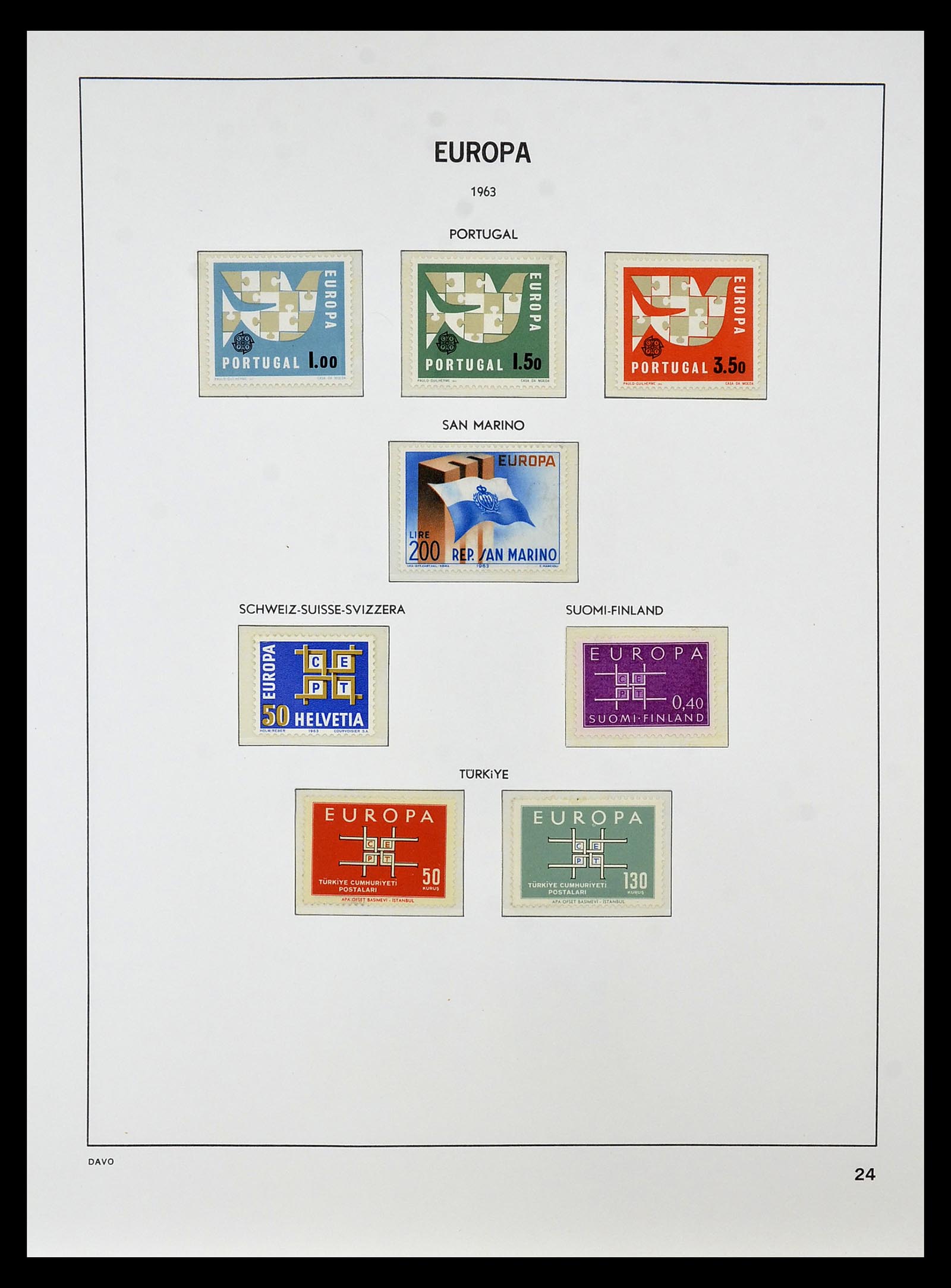 34838 024 - Postzegelverzameling 34838 Europa CEPT 1956-1998.
