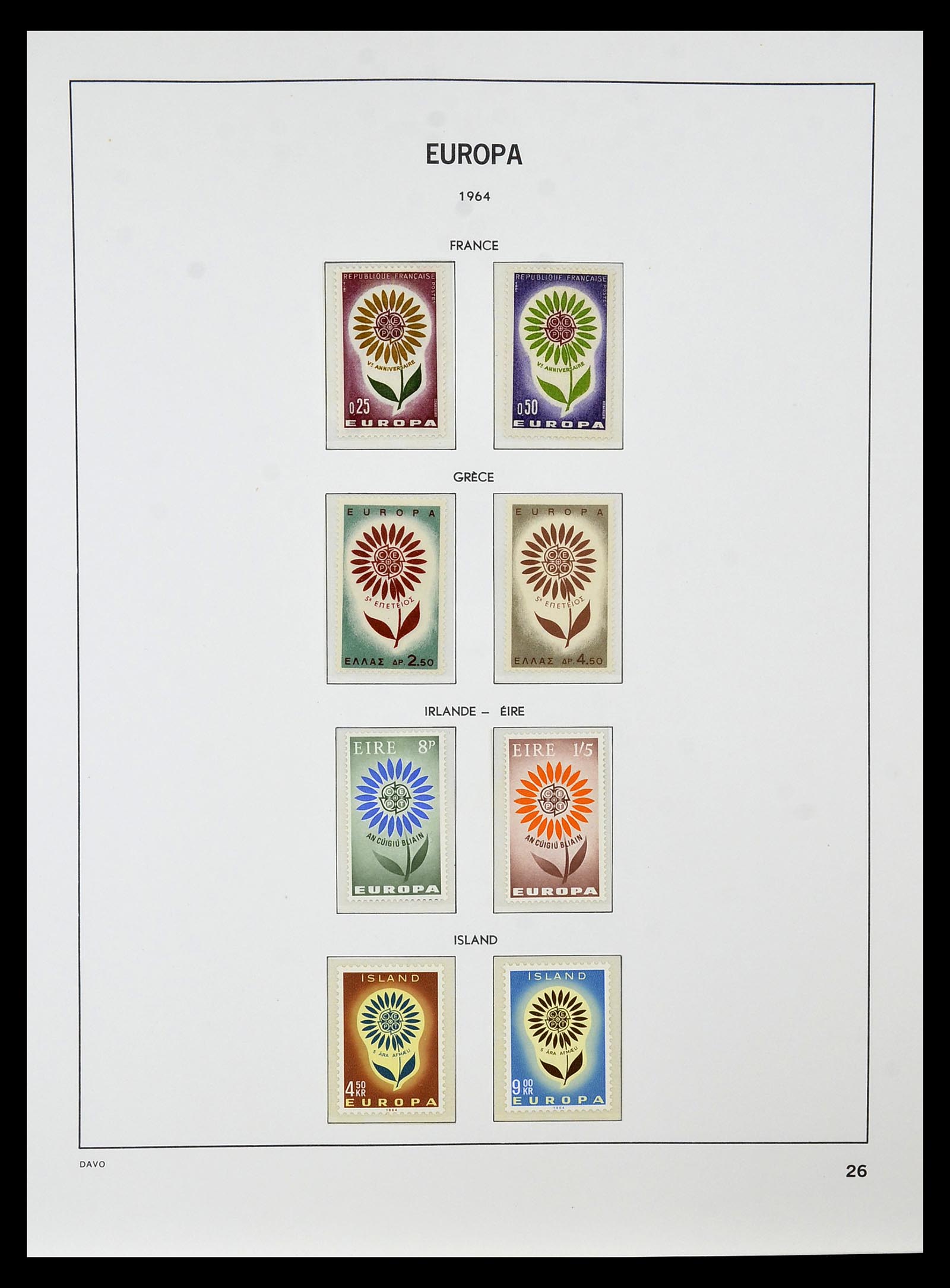 34838 026 - Postzegelverzameling 34838 Europa CEPT 1956-1998.