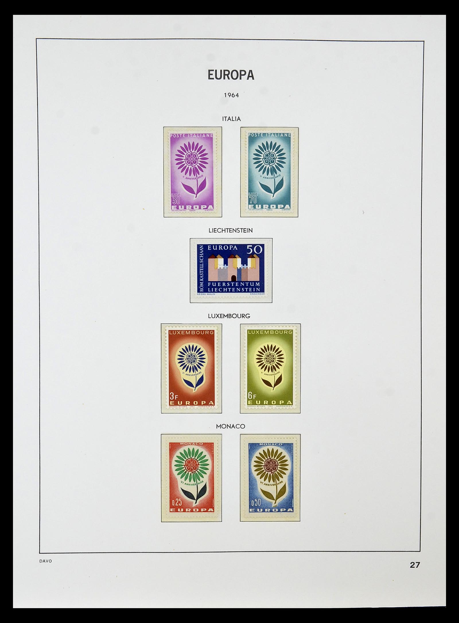 34838 027 - Postzegelverzameling 34838 Europa CEPT 1956-1998.