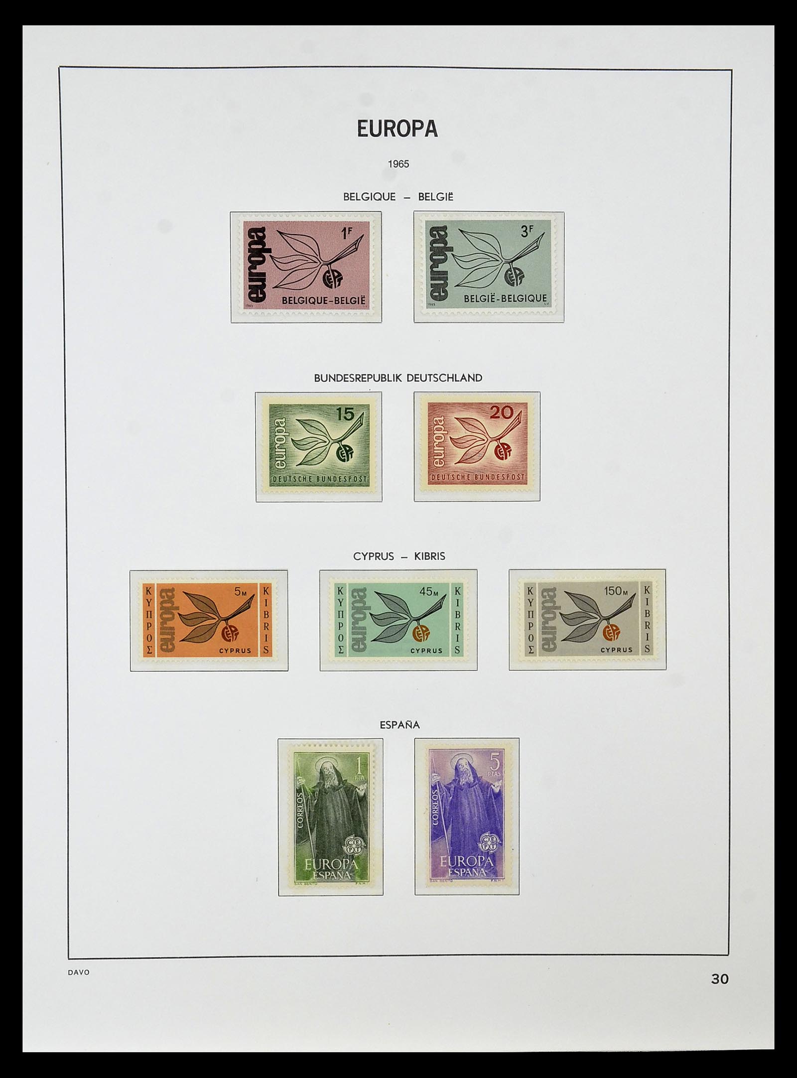 34838 030 - Postzegelverzameling 34838 Europa CEPT 1956-1998.