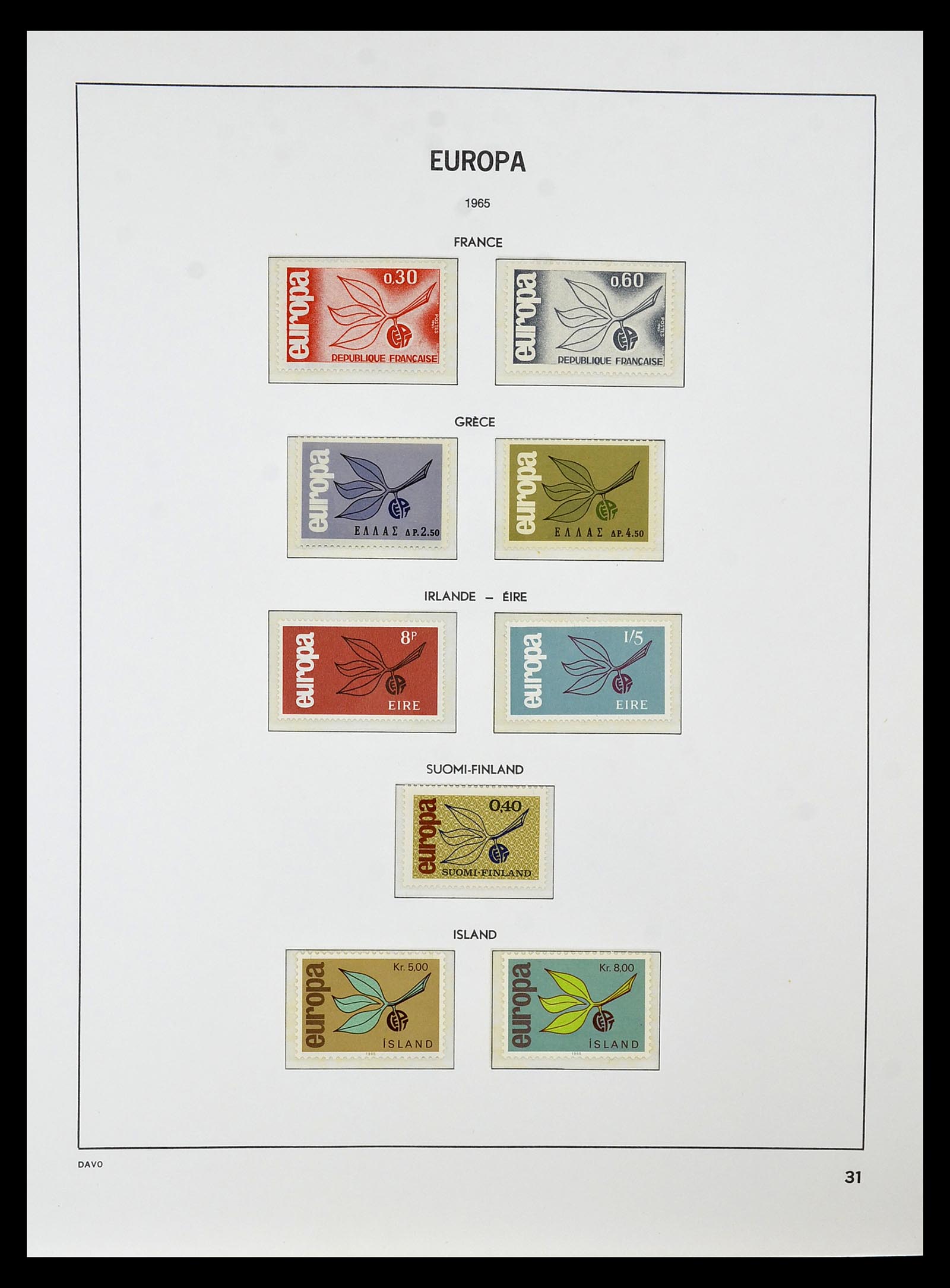 34838 031 - Postzegelverzameling 34838 Europa CEPT 1956-1998.