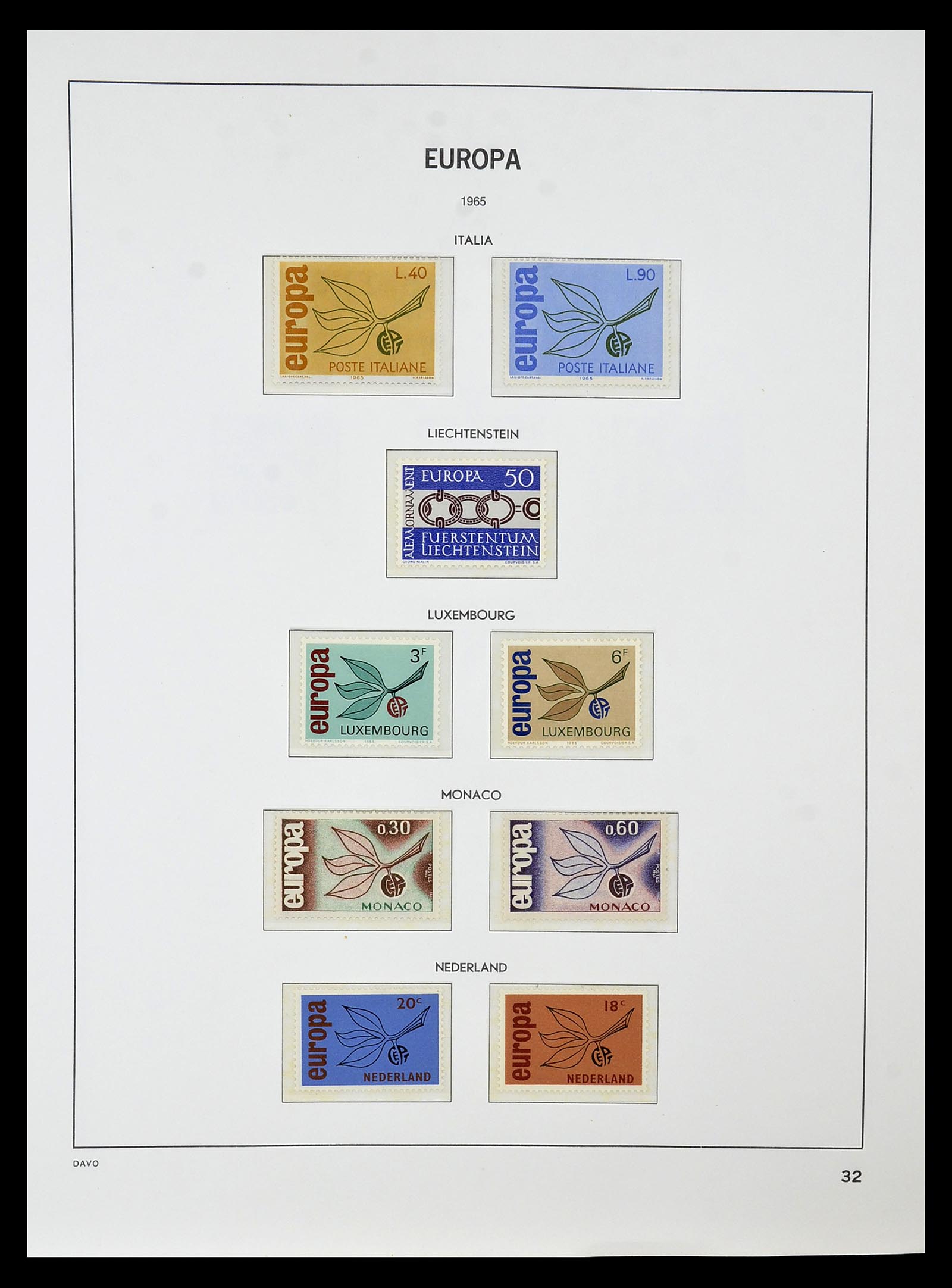 34838 032 - Postzegelverzameling 34838 Europa CEPT 1956-1998.