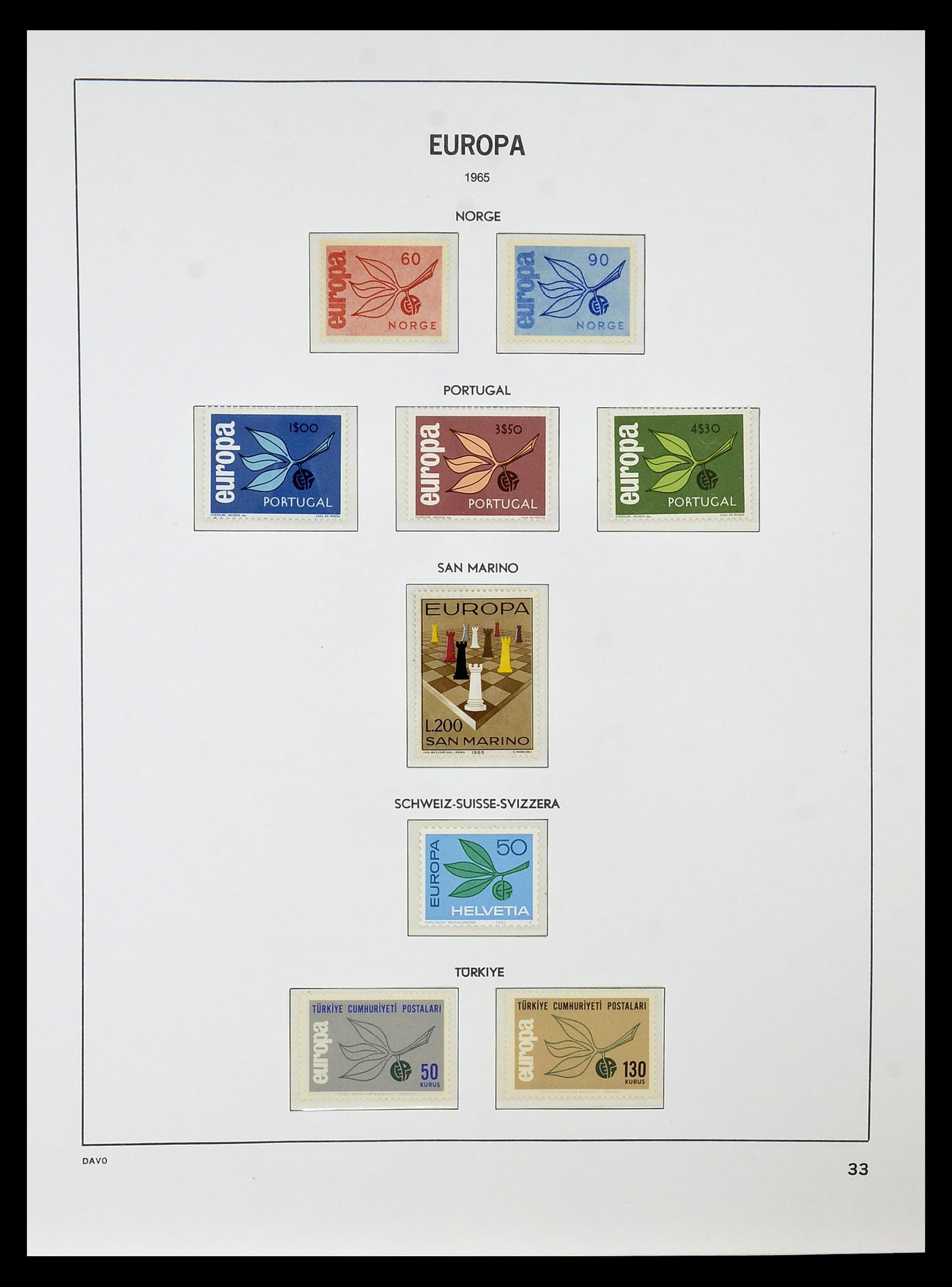 34838 033 - Postzegelverzameling 34838 Europa CEPT 1956-1998.