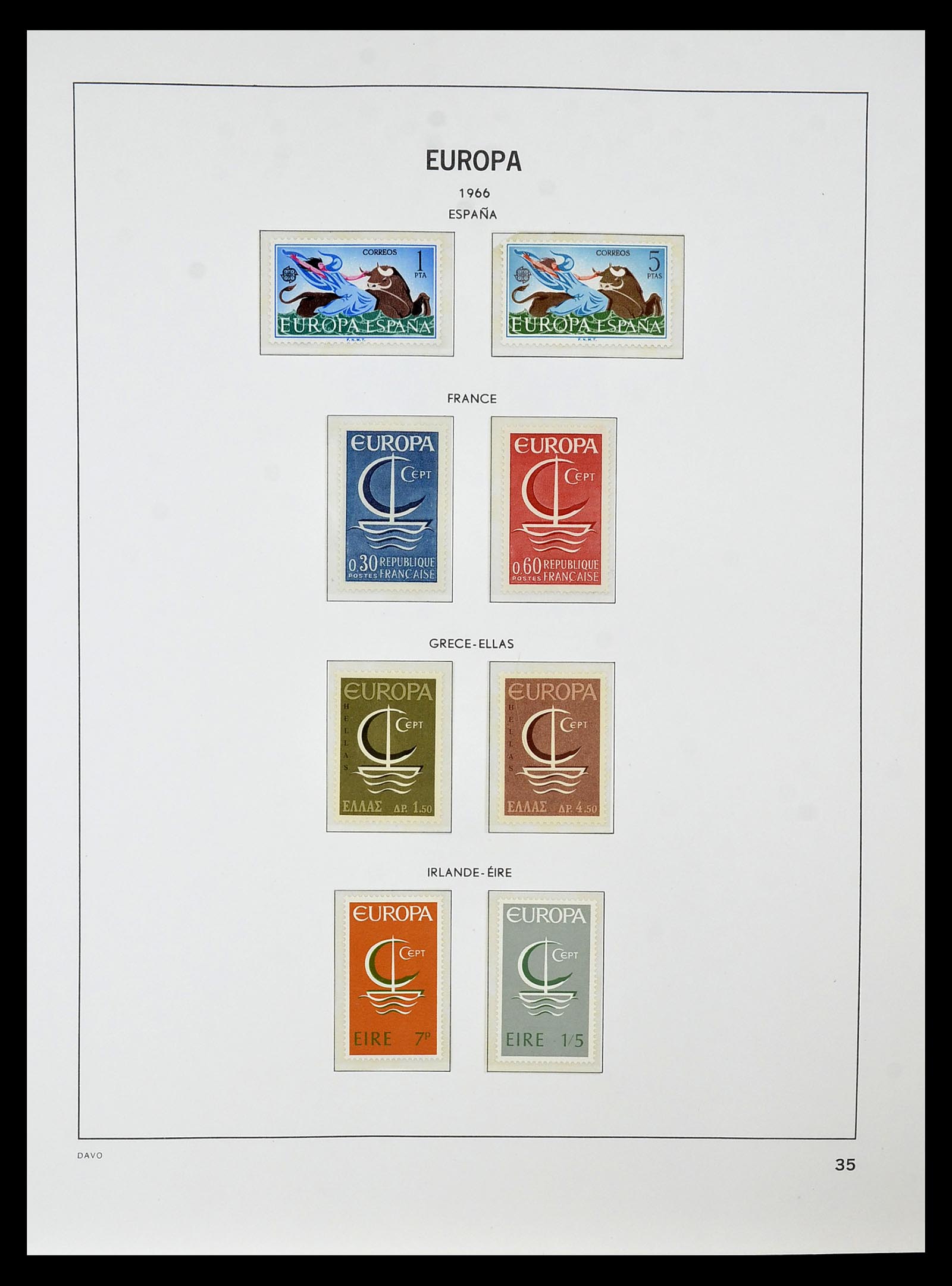 34838 035 - Postzegelverzameling 34838 Europa CEPT 1956-1998.