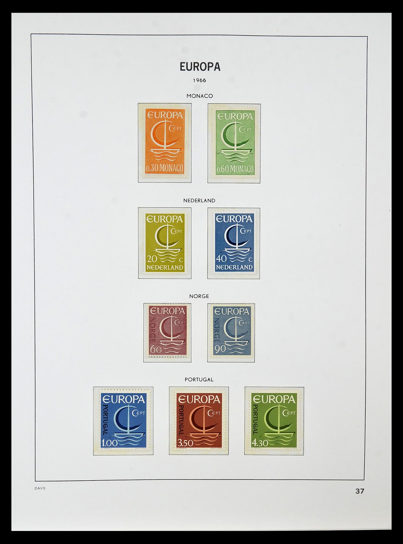34838 037 - Postzegelverzameling 34838 Europa CEPT 1956-1998.