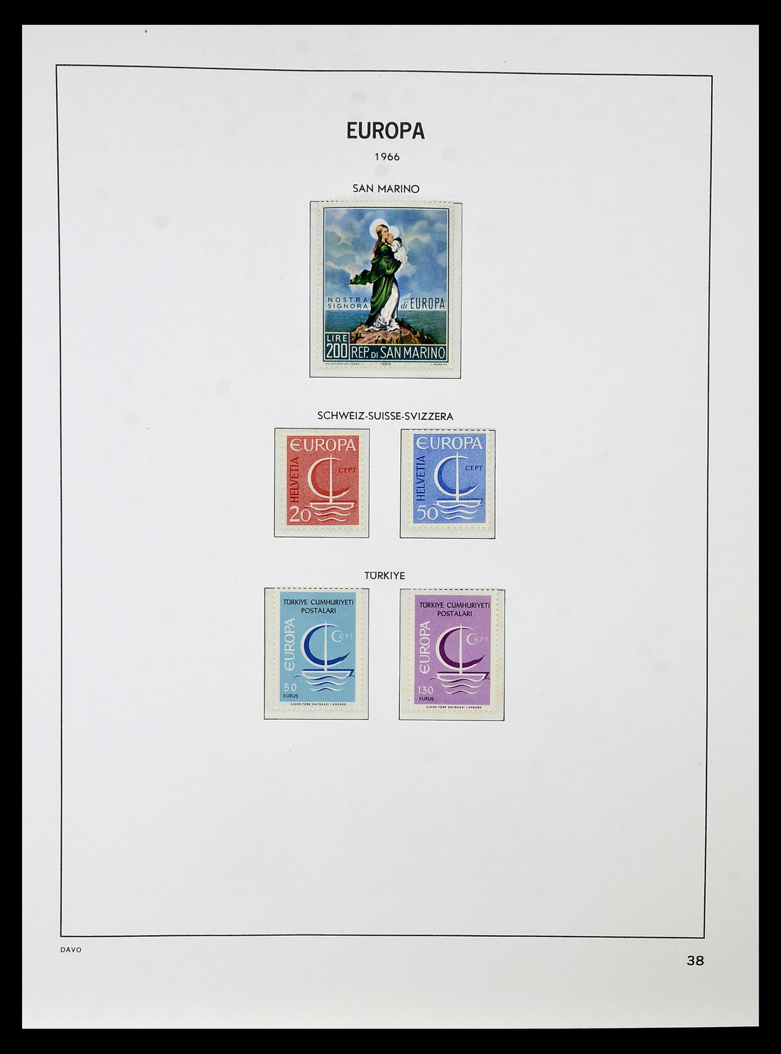34838 038 - Postzegelverzameling 34838 Europa CEPT 1956-1998.