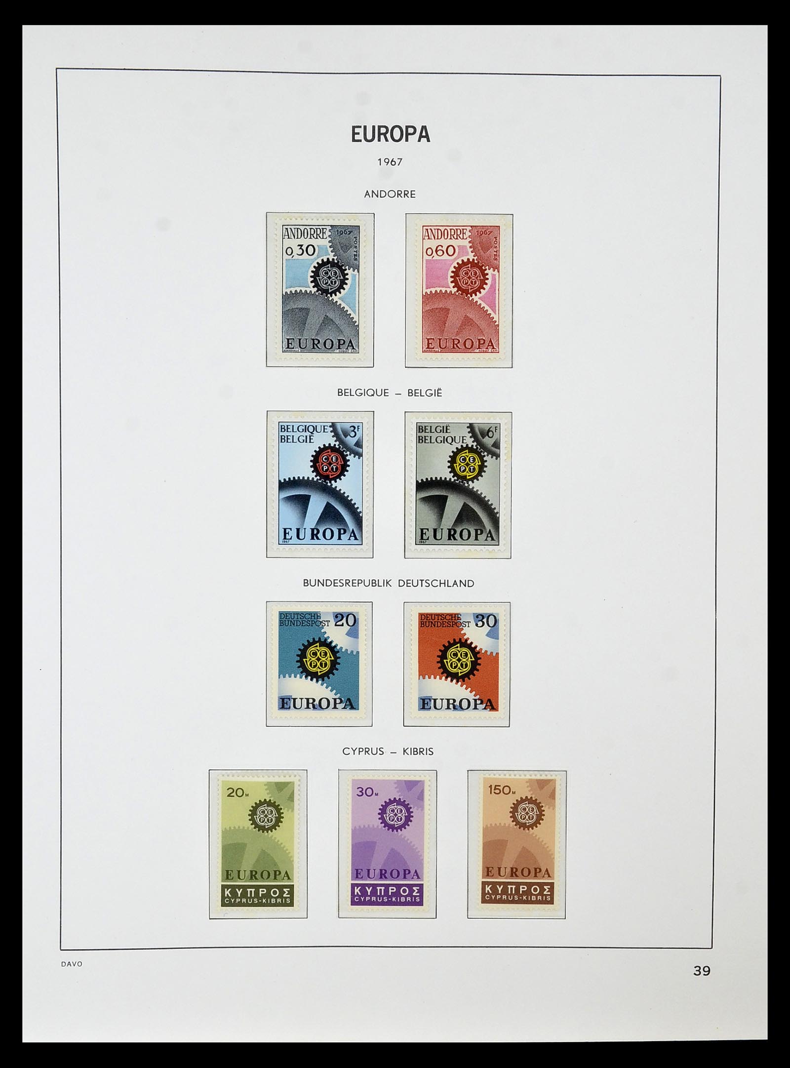 34838 039 - Postzegelverzameling 34838 Europa CEPT 1956-1998.