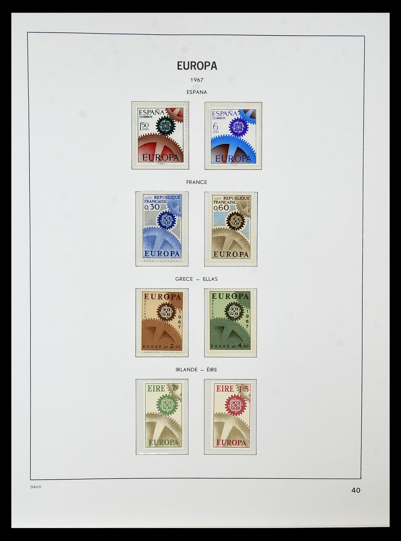34838 040 - Postzegelverzameling 34838 Europa CEPT 1956-1998.