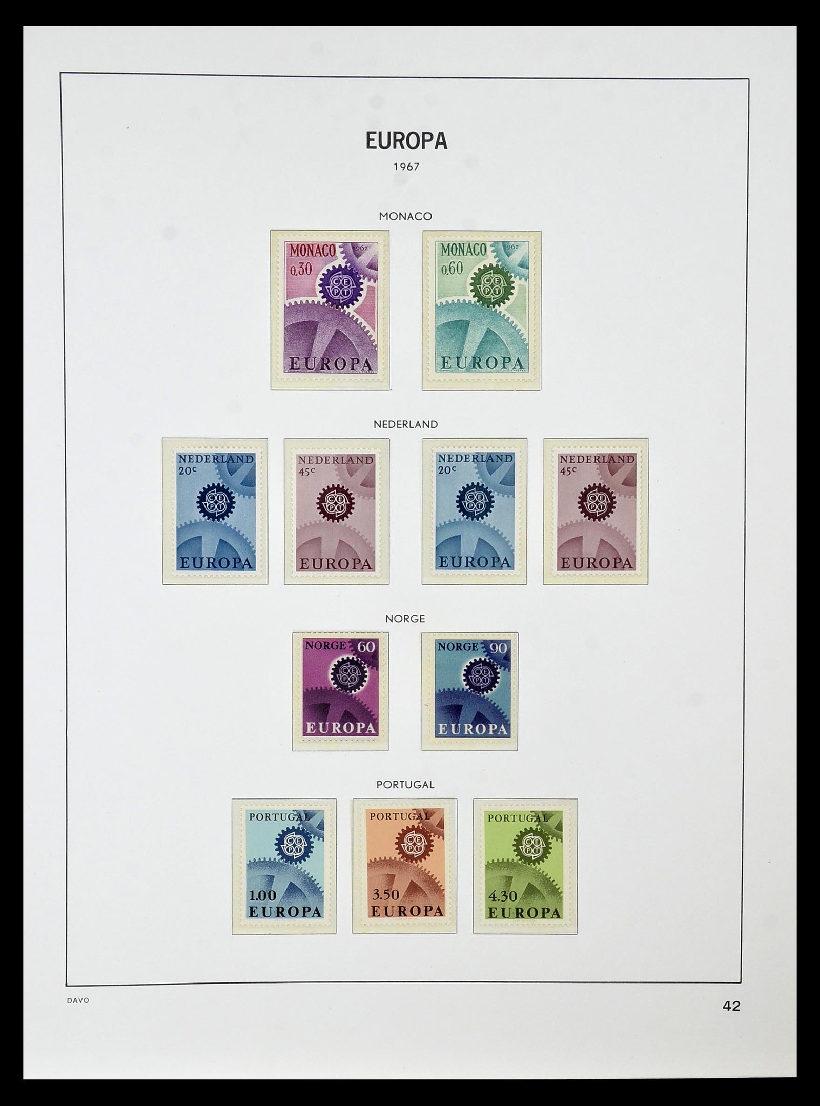 34838 042 - Postzegelverzameling 34838 Europa CEPT 1956-1998.