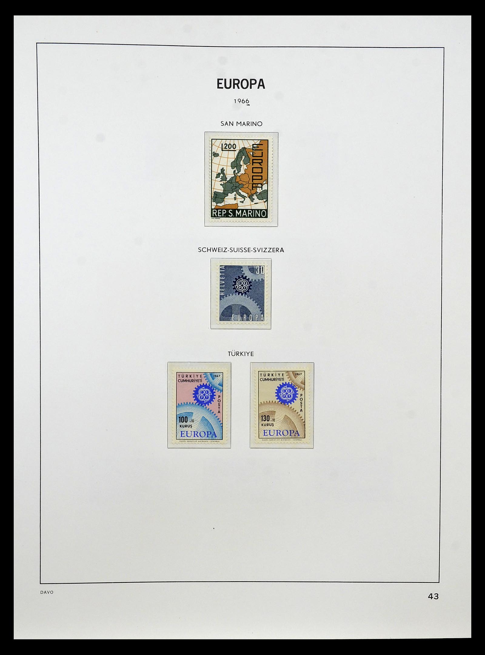 34838 043 - Postzegelverzameling 34838 Europa CEPT 1956-1998.