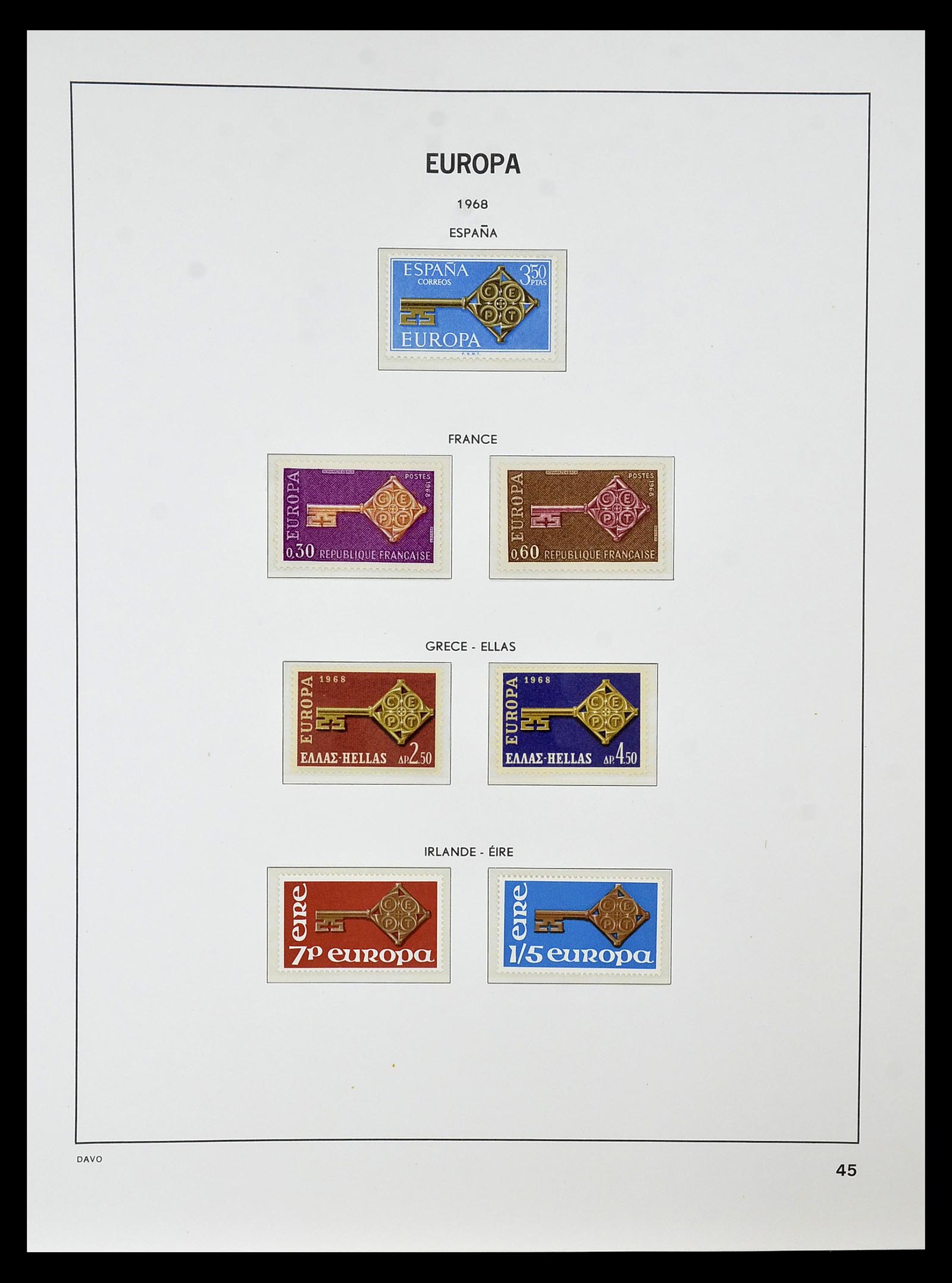 34838 045 - Postzegelverzameling 34838 Europa CEPT 1956-1998.