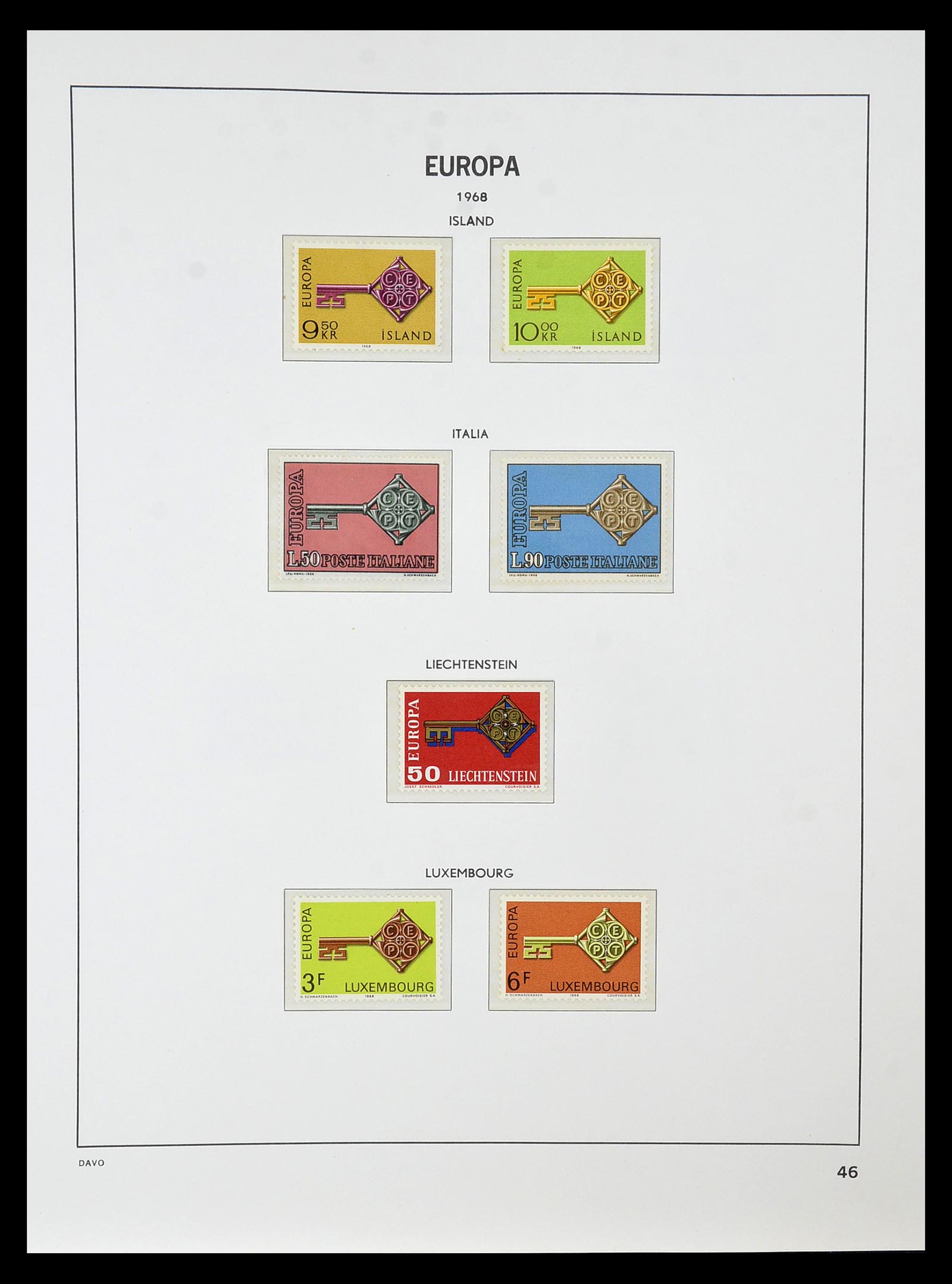 34838 046 - Postzegelverzameling 34838 Europa CEPT 1956-1998.