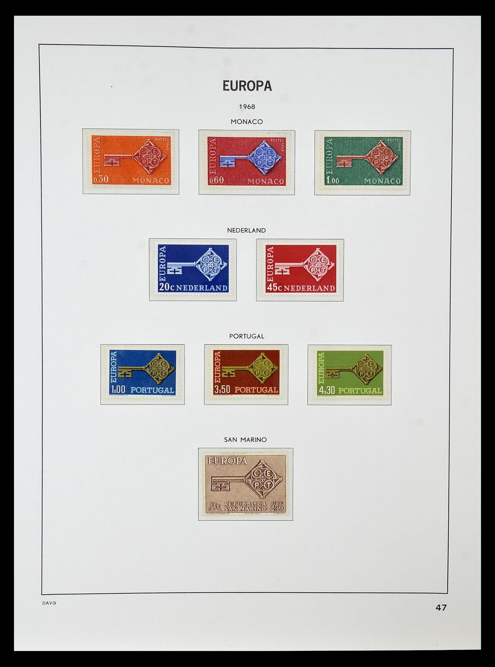 34838 047 - Postzegelverzameling 34838 Europa CEPT 1956-1998.