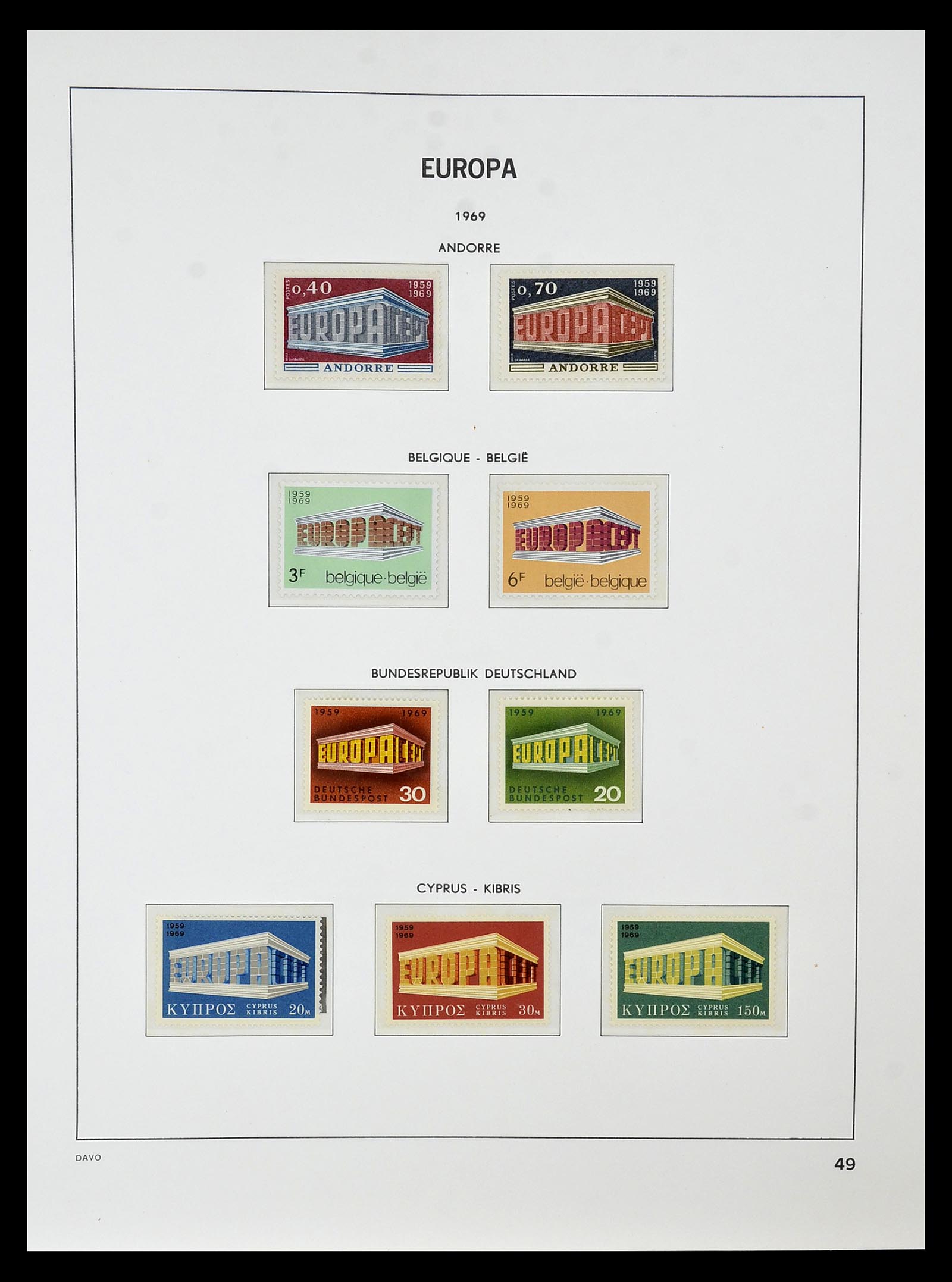 34838 049 - Postzegelverzameling 34838 Europa CEPT 1956-1998.