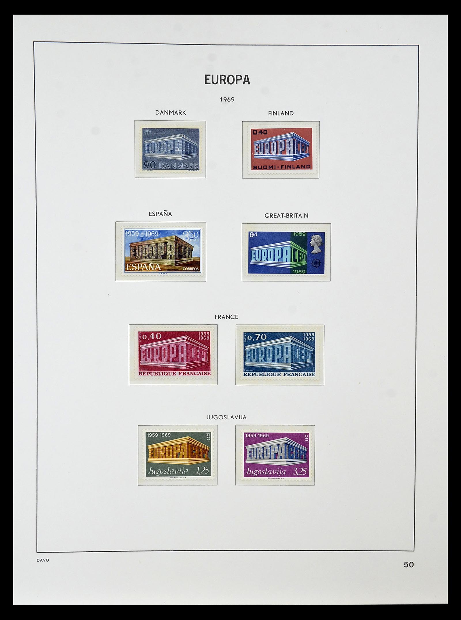 34838 050 - Postzegelverzameling 34838 Europa CEPT 1956-1998.