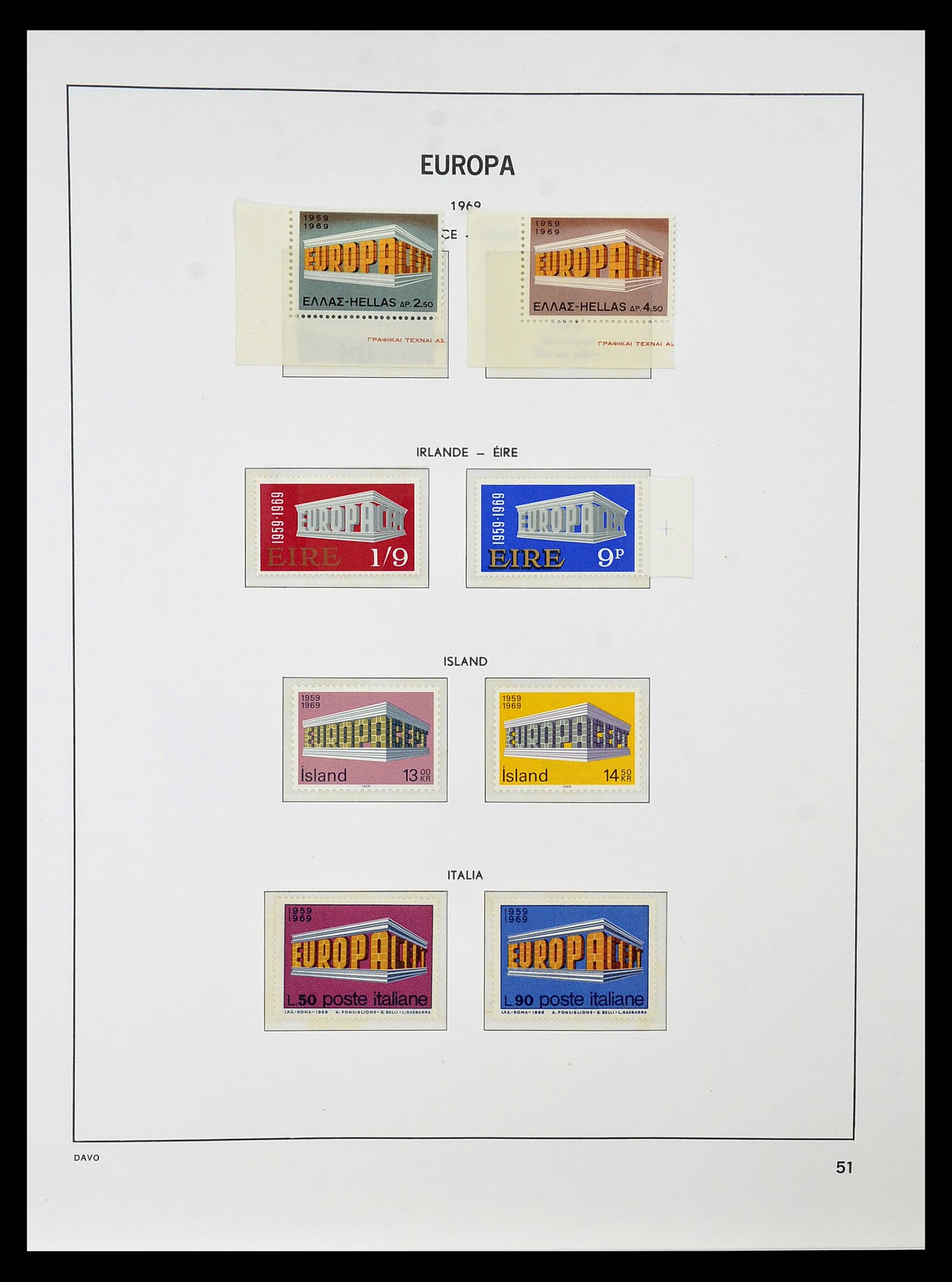 34838 051 - Postzegelverzameling 34838 Europa CEPT 1956-1998.