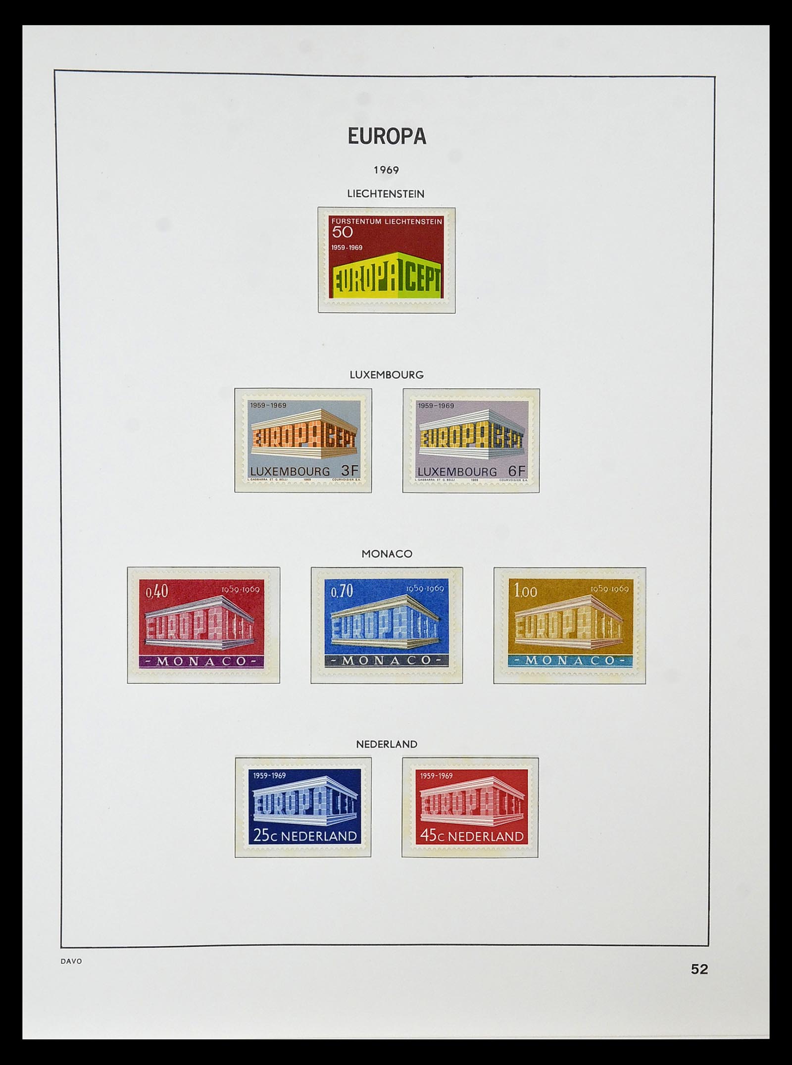 34838 052 - Postzegelverzameling 34838 Europa CEPT 1956-1998.