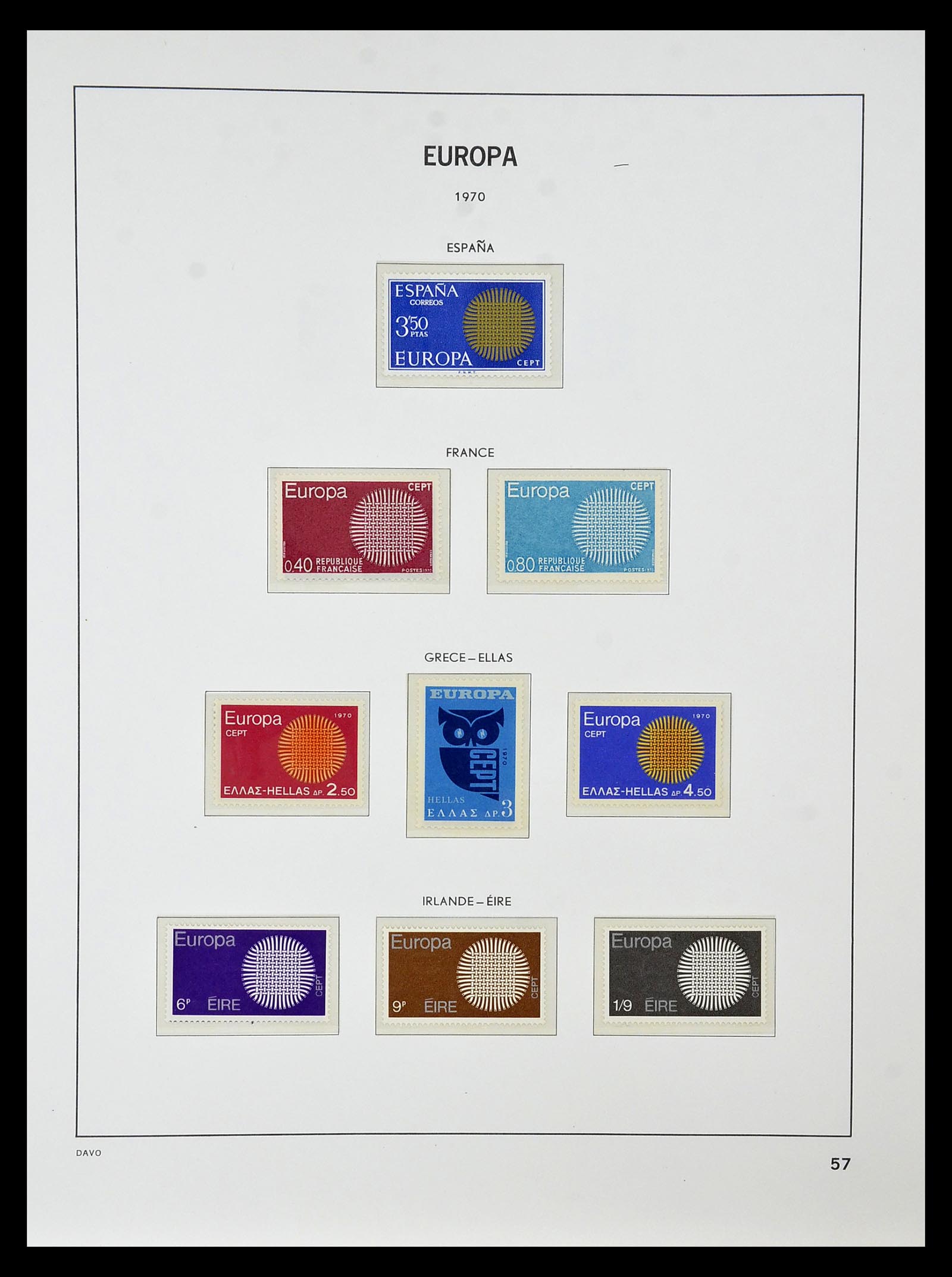 34838 057 - Postzegelverzameling 34838 Europa CEPT 1956-1998.