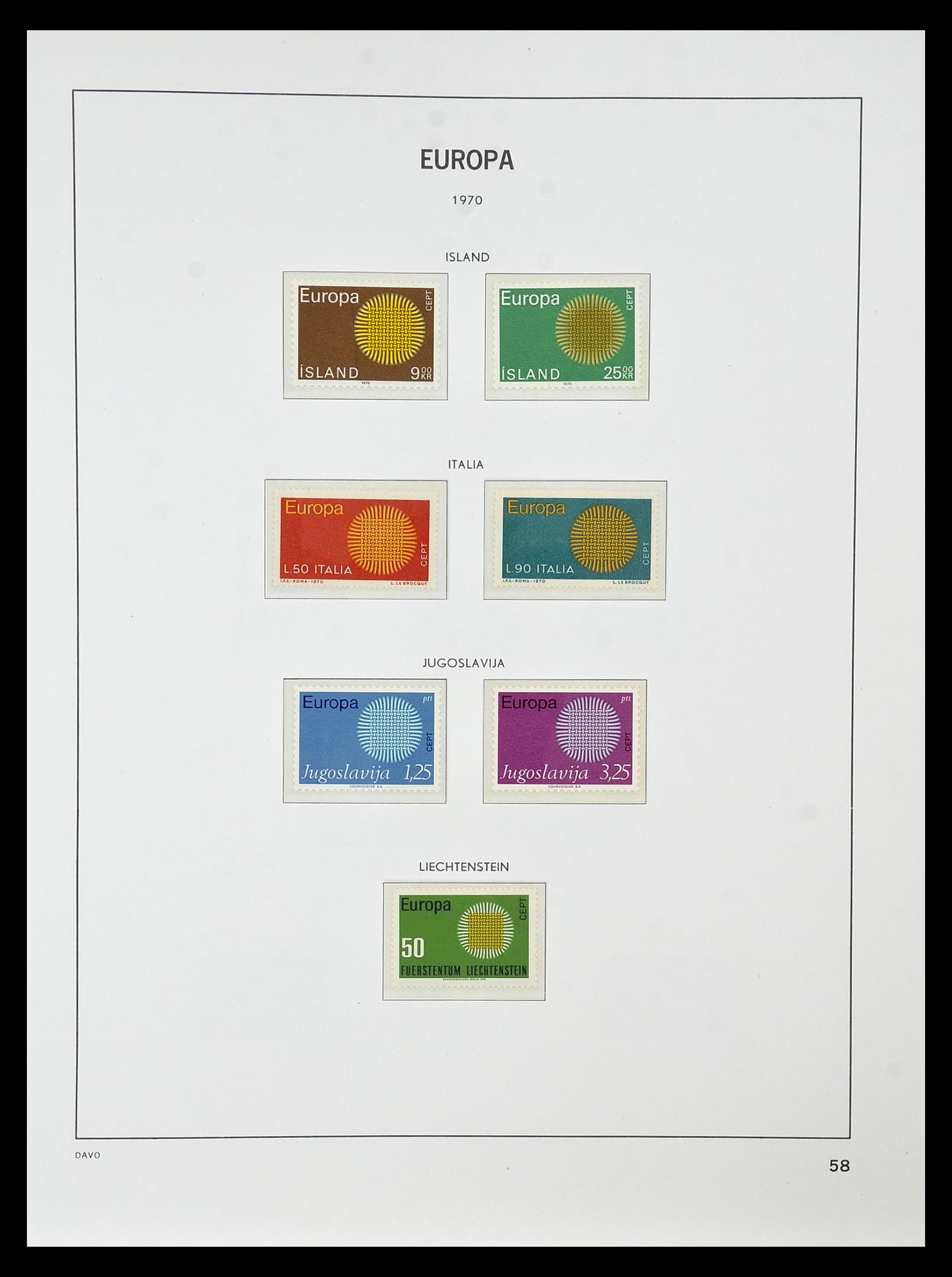 34838 058 - Postzegelverzameling 34838 Europa CEPT 1956-1998.