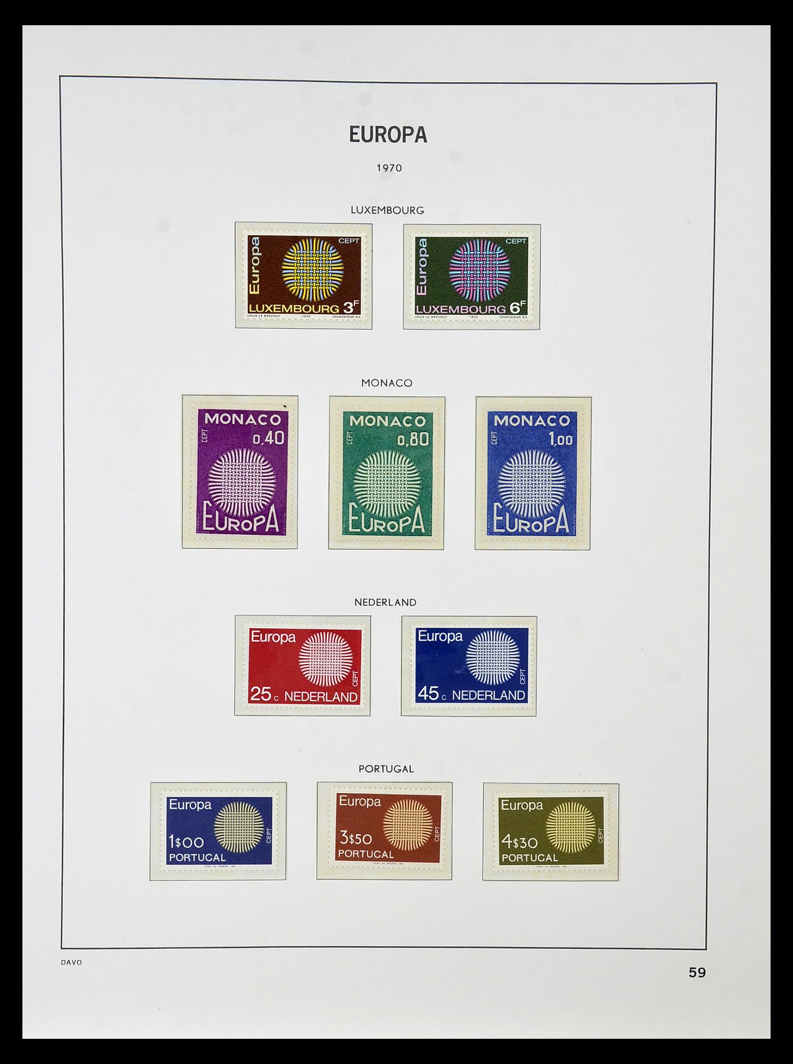 34838 059 - Postzegelverzameling 34838 Europa CEPT 1956-1998.